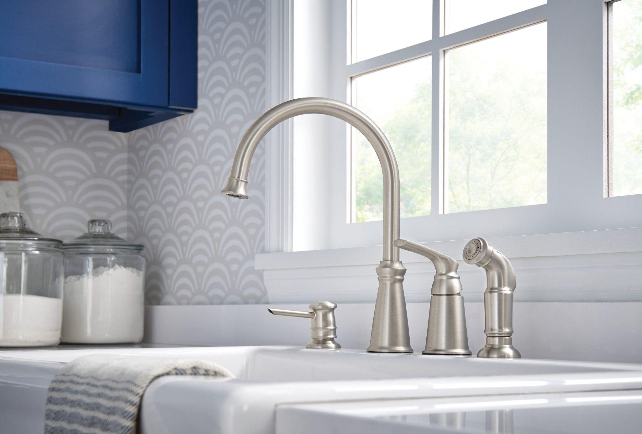 Moen 87044Srs Spot Resist Stainless One-Handle High Arc Kitchen Faucet