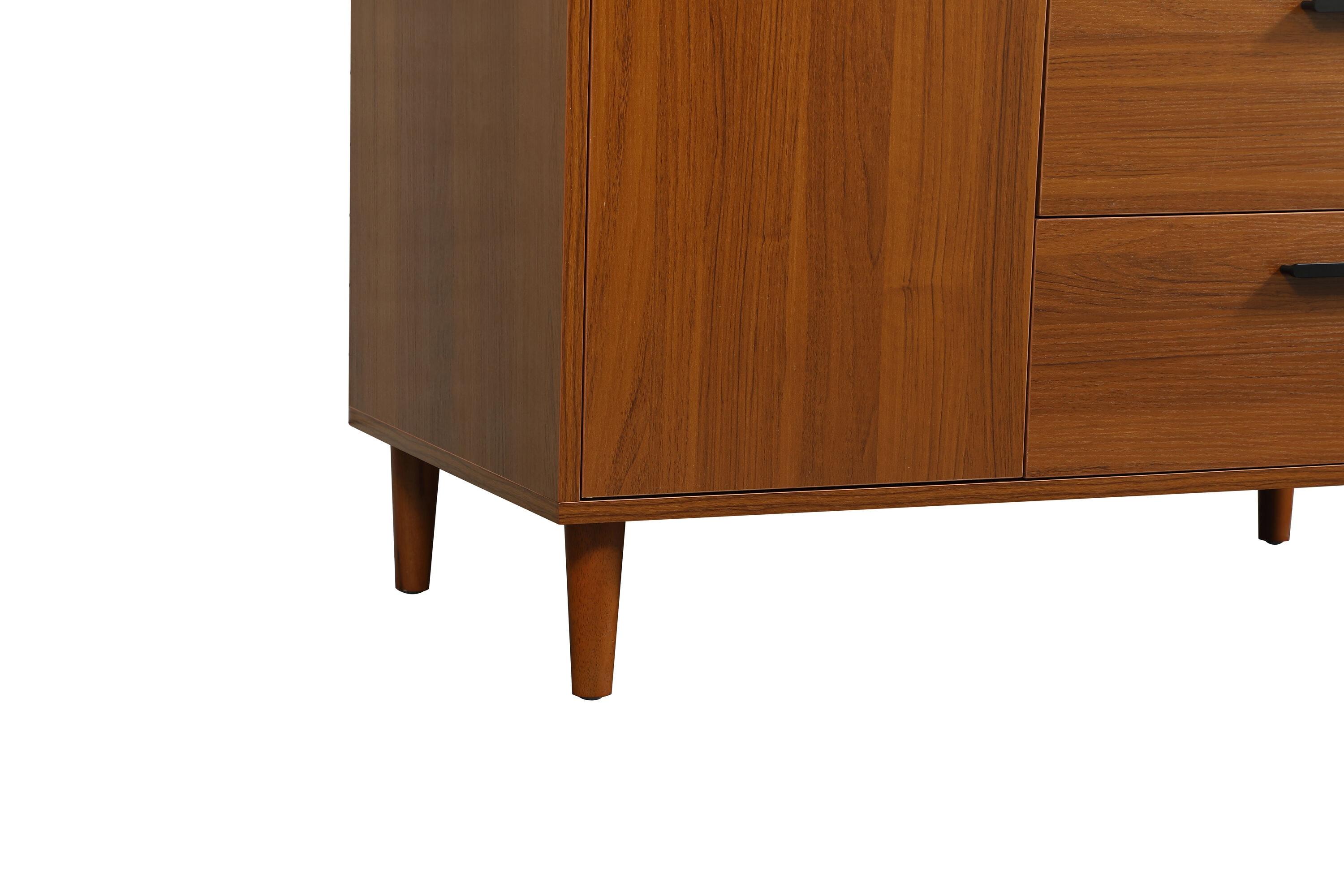 Burroughs 42'' Single Bathroom Vanity with Engineered Marble Top