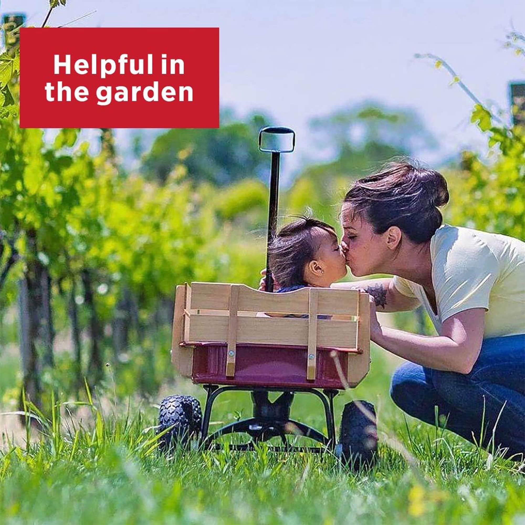 Full-Size All-Terrain Steel and Wood Pull Food & Drink Server