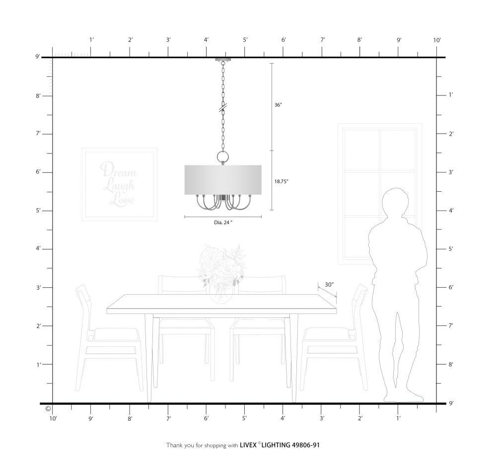 Livex Lighting Blossom 7 - Light Pendant in  Brushed Nickel
