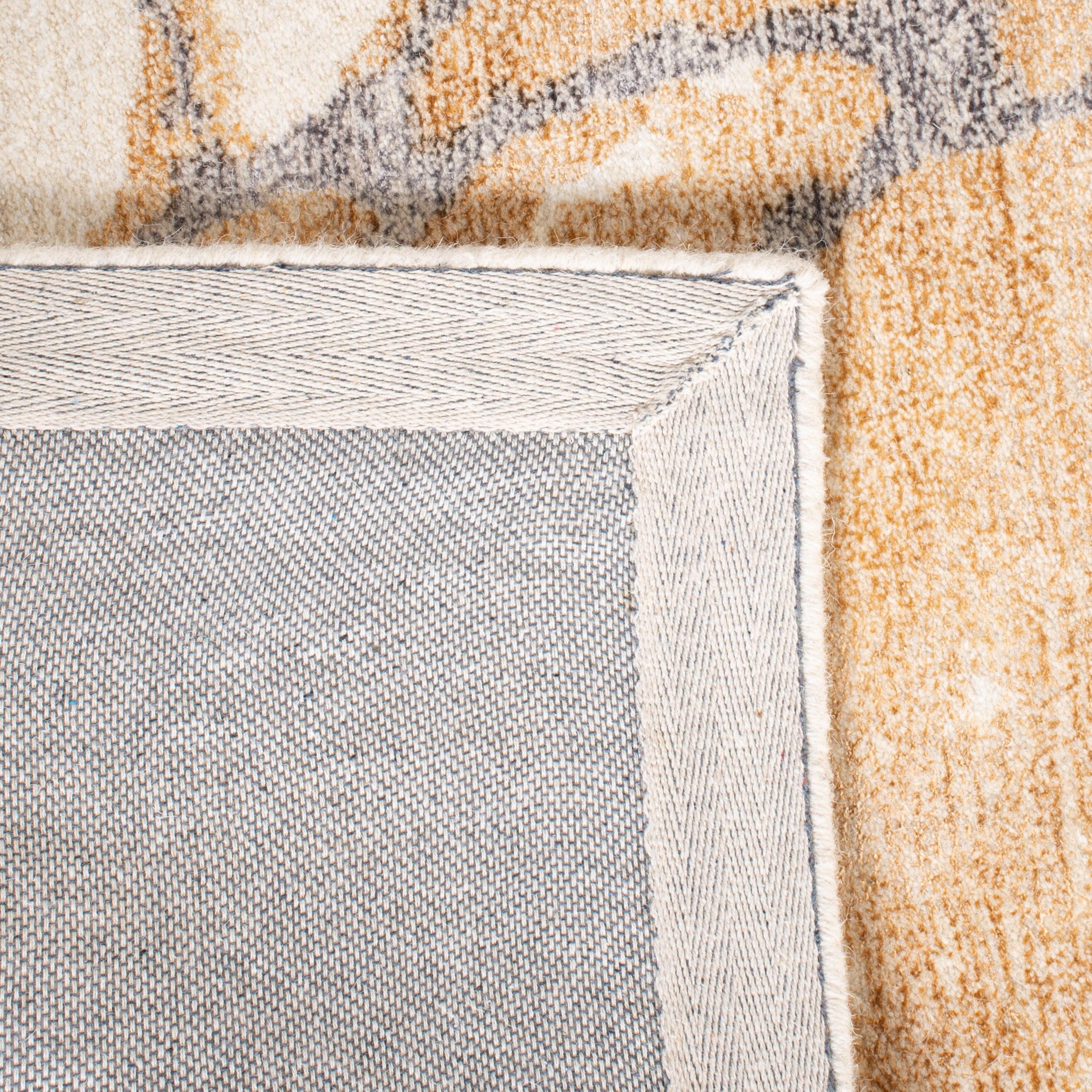 Restoration Vintage RVT112 Hand Tufted Indoor Accent Rug - 3'x5' - Gold/Ivory - Safavieh