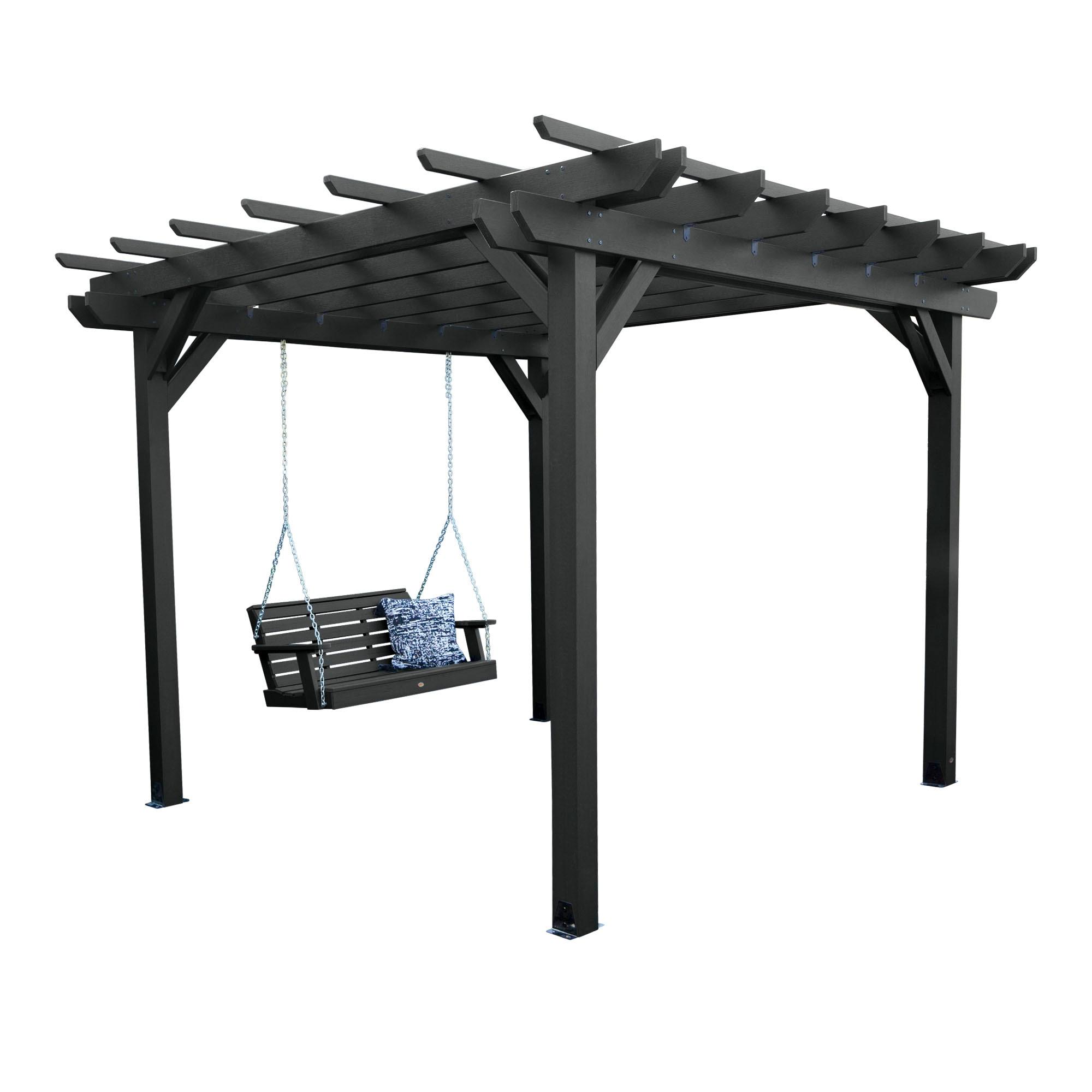 Highwood Bodhi Lawn & Garden Pergola with Highwood 5ft Weatherly Swing