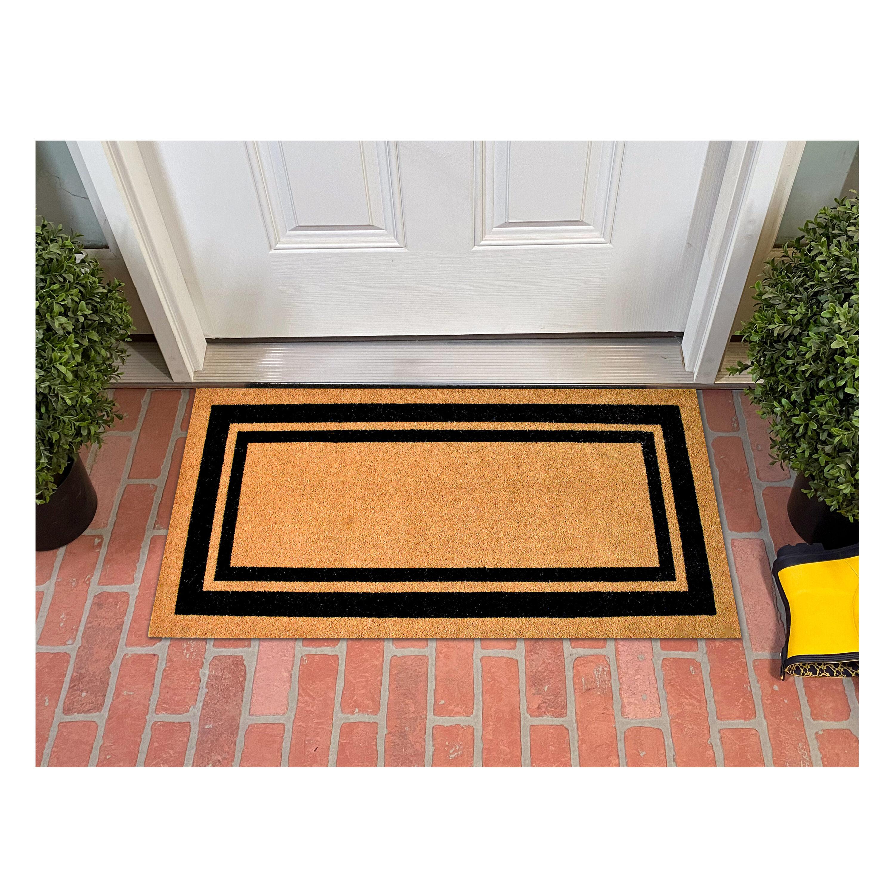 24 x 48 in. Doormat - Natural & Black Border