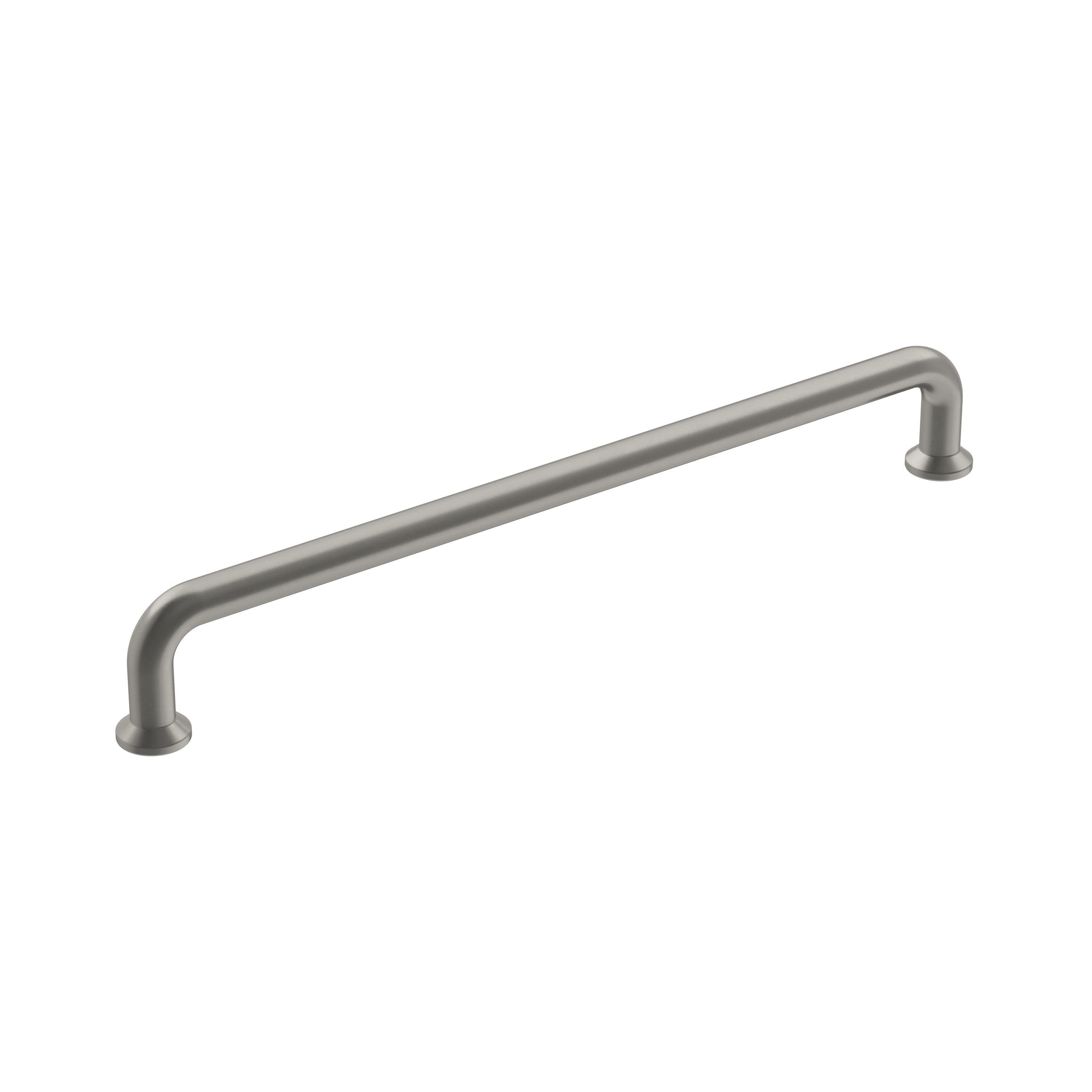 Amerock Factor 7-9/16 inch (192mm) Center-to-Center Satin Nickel Cabinet Pull