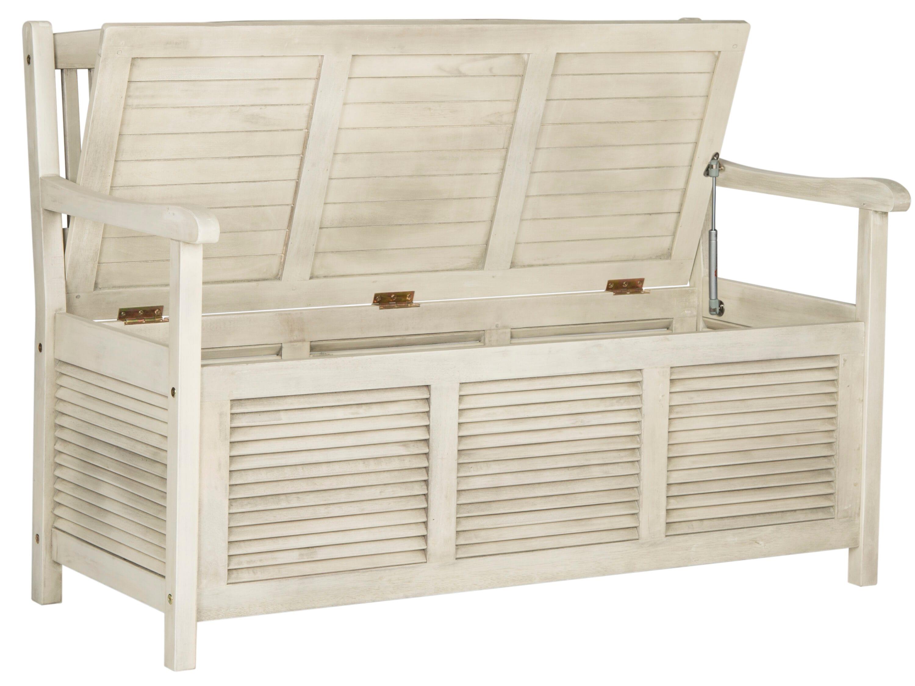 Brisbane Bench - Outdoor - PAT7017 - Distressed/White - Safavieh