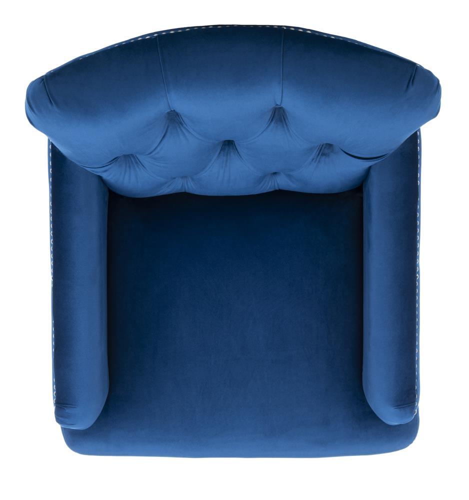 Colin Chair - HUD8212 - Navy/Espresso - Safavieh