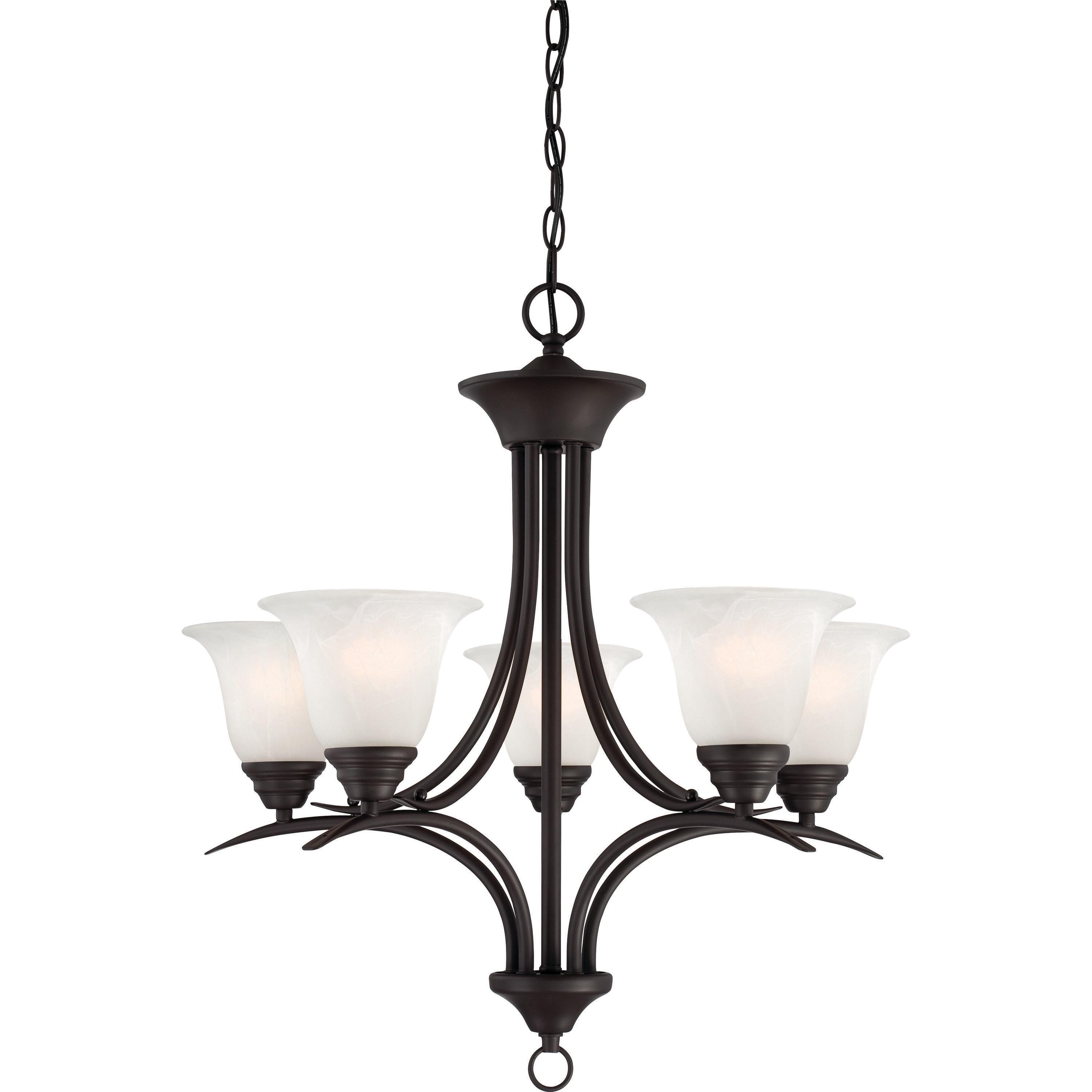 V5475-79 Trinidad 5-Light Chandelier, Antique , 23.75" x 23.75" x 24.5"