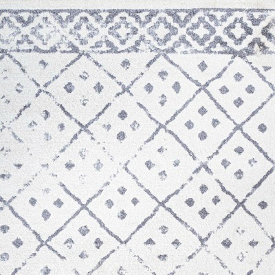 JONATHAN Y MOH508A-3 Juba Moroccan Geometric Diamond Ivory/Gray 3 ft. x 5 ft. Area Rug, Bohemian Vintage, Pet Friendly, Stain Resistant, Easy to Clean, for Living Room; Kitchen, Bedroom