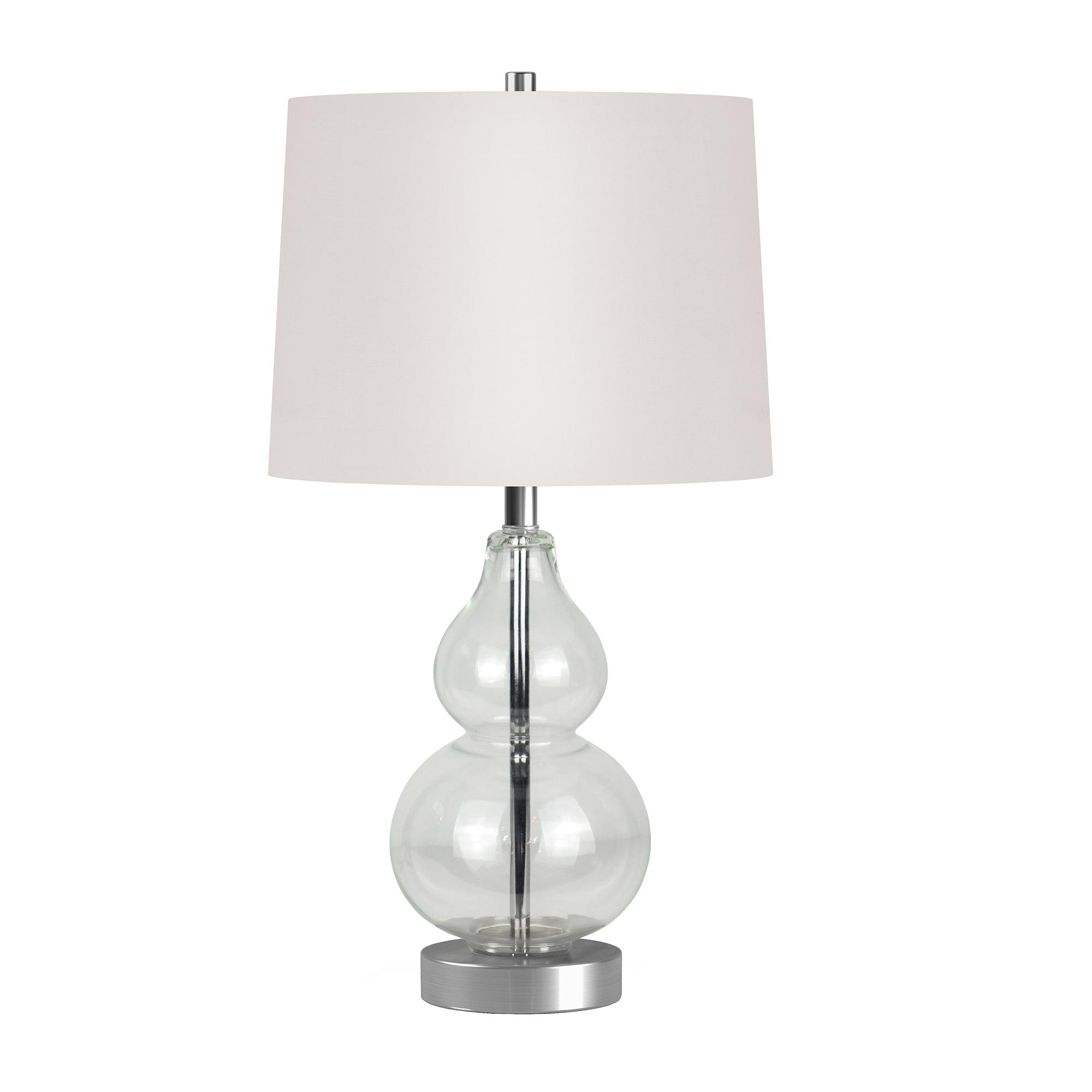 Evelyn&Zoe 21" Table Lamp with White Drum Linen Shade