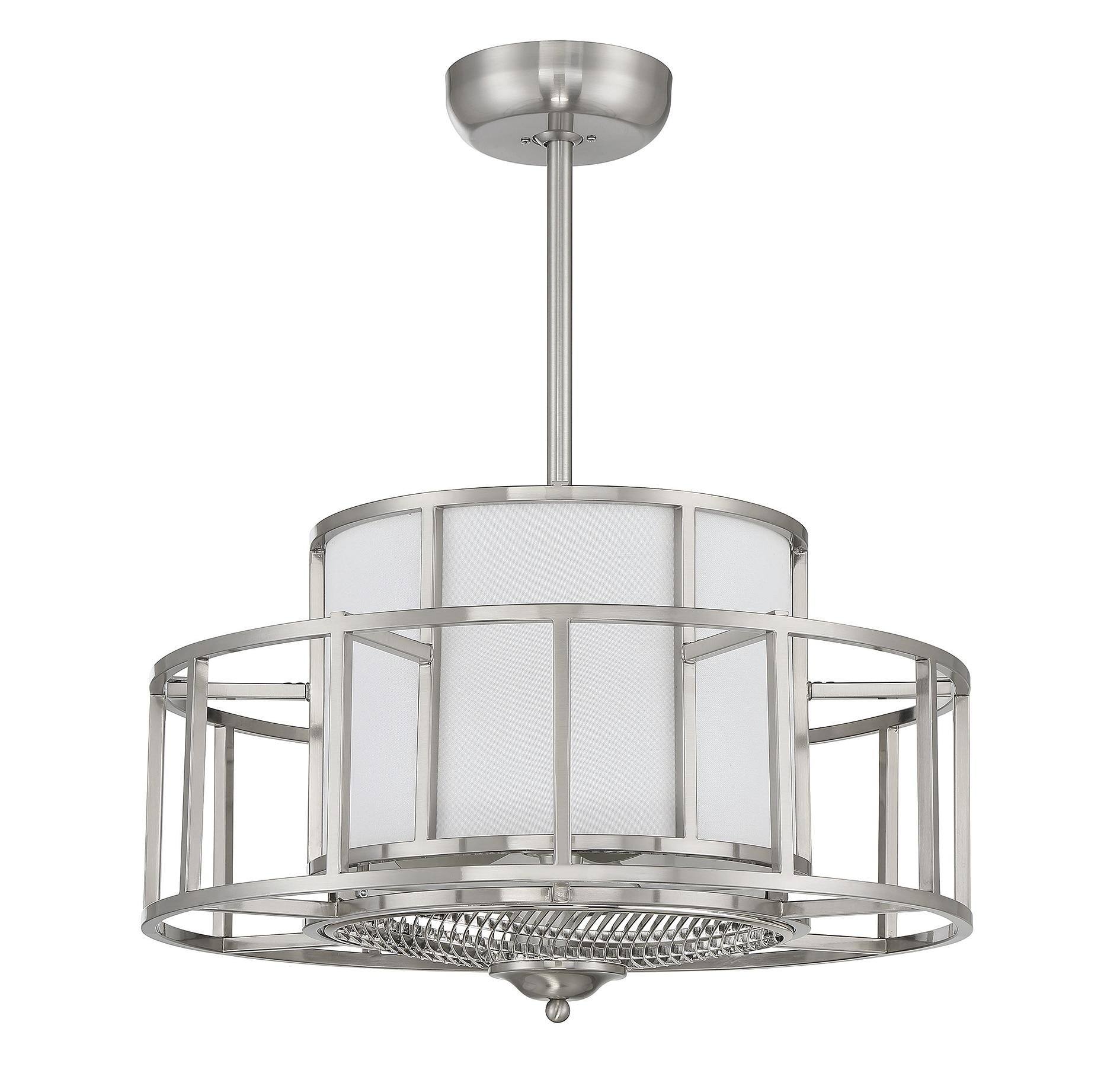 Satin Nickel Four Light Fan D'Lier from the Oslo Collection