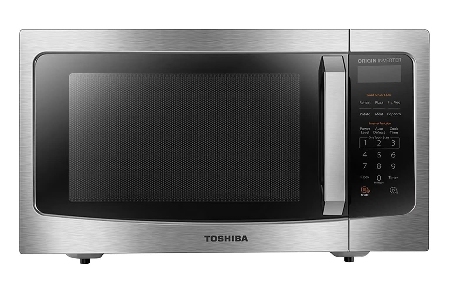 Toshiba TOSHIBA 1.6 Cu.ft Countertop Microwave Oven, Inverter, Smart Sensor, 13.6" Turntable, 1250W, Silver ML-EM45PIT(SS)