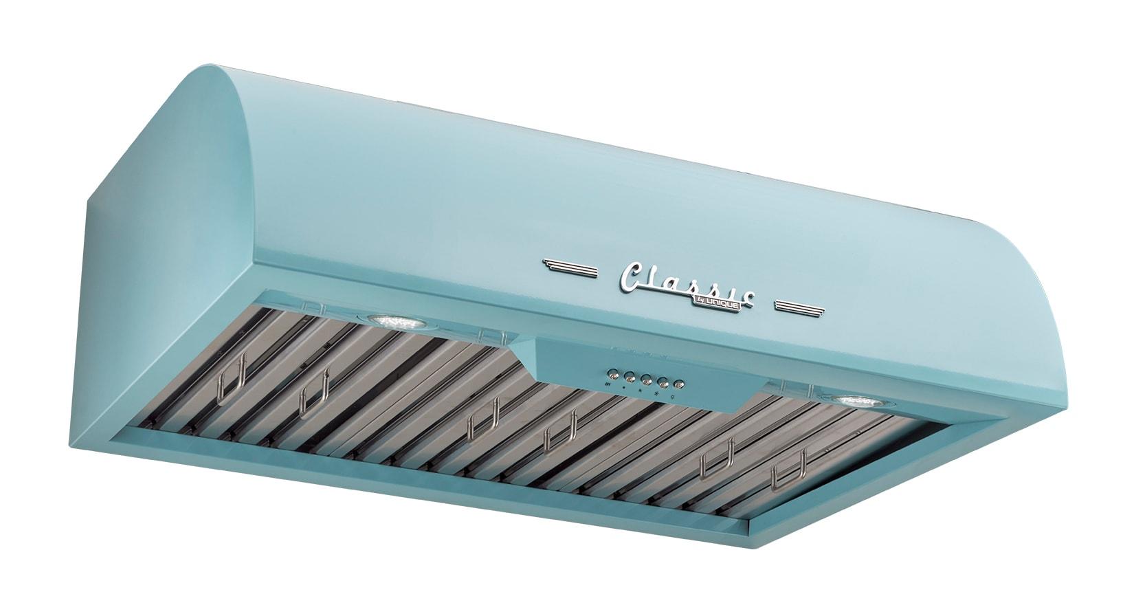 Classic Retro 30" 700 CFM Ducted Under Cabinet Range Hood with Stainless Steel Baffles and Light