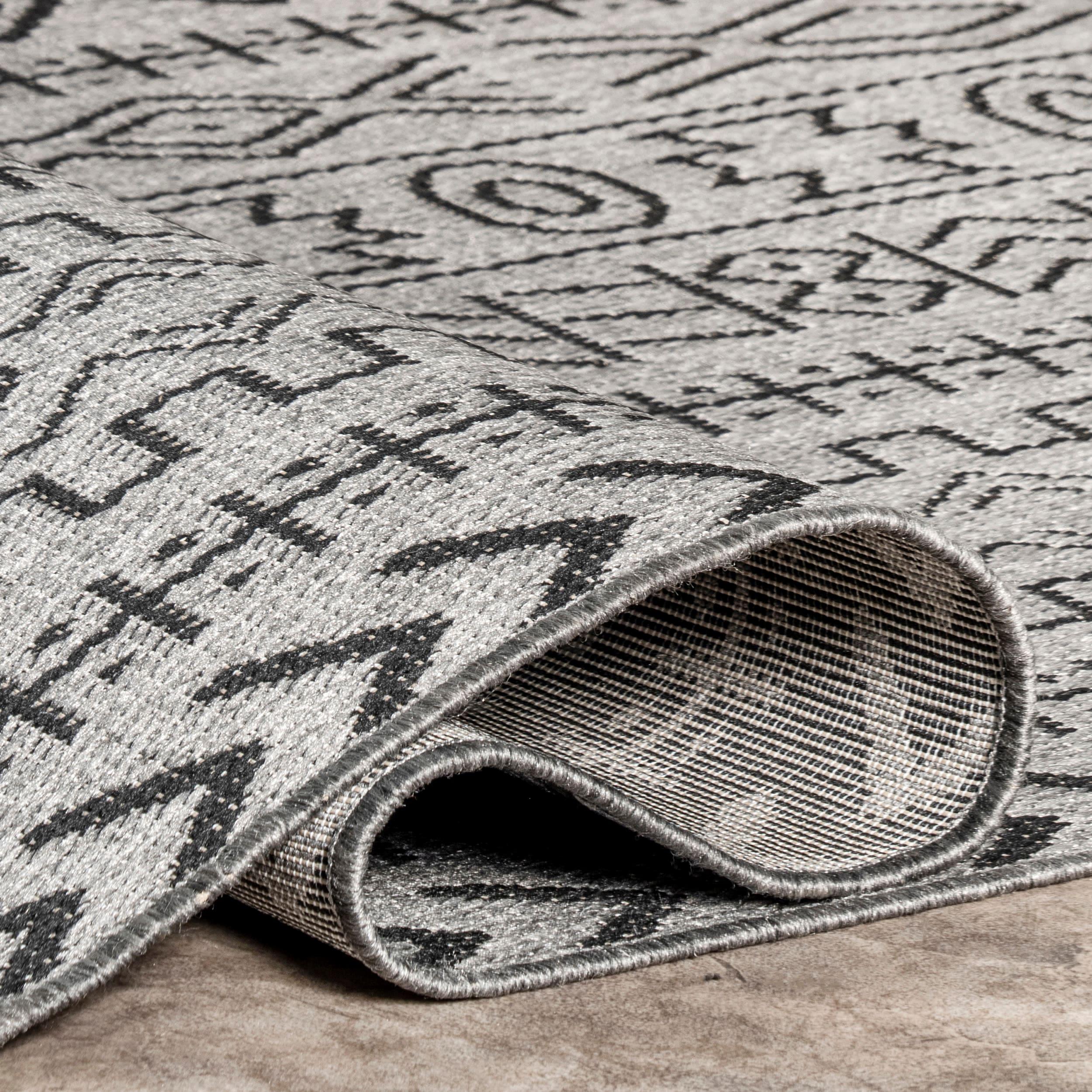 Nuloom Indoor and Outdoor Jamie Area Rug, 6' 3" x 9' 2", Gray