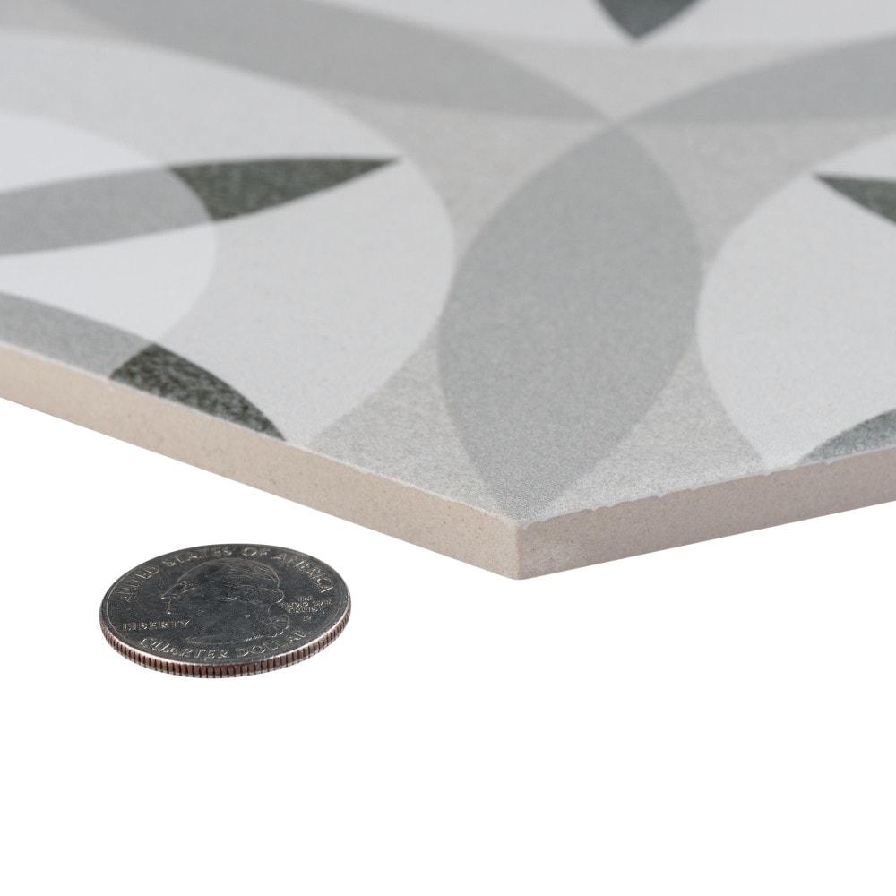 Hexatile 7"x 8" Porcelain Moroccan Wall & Floor Tile