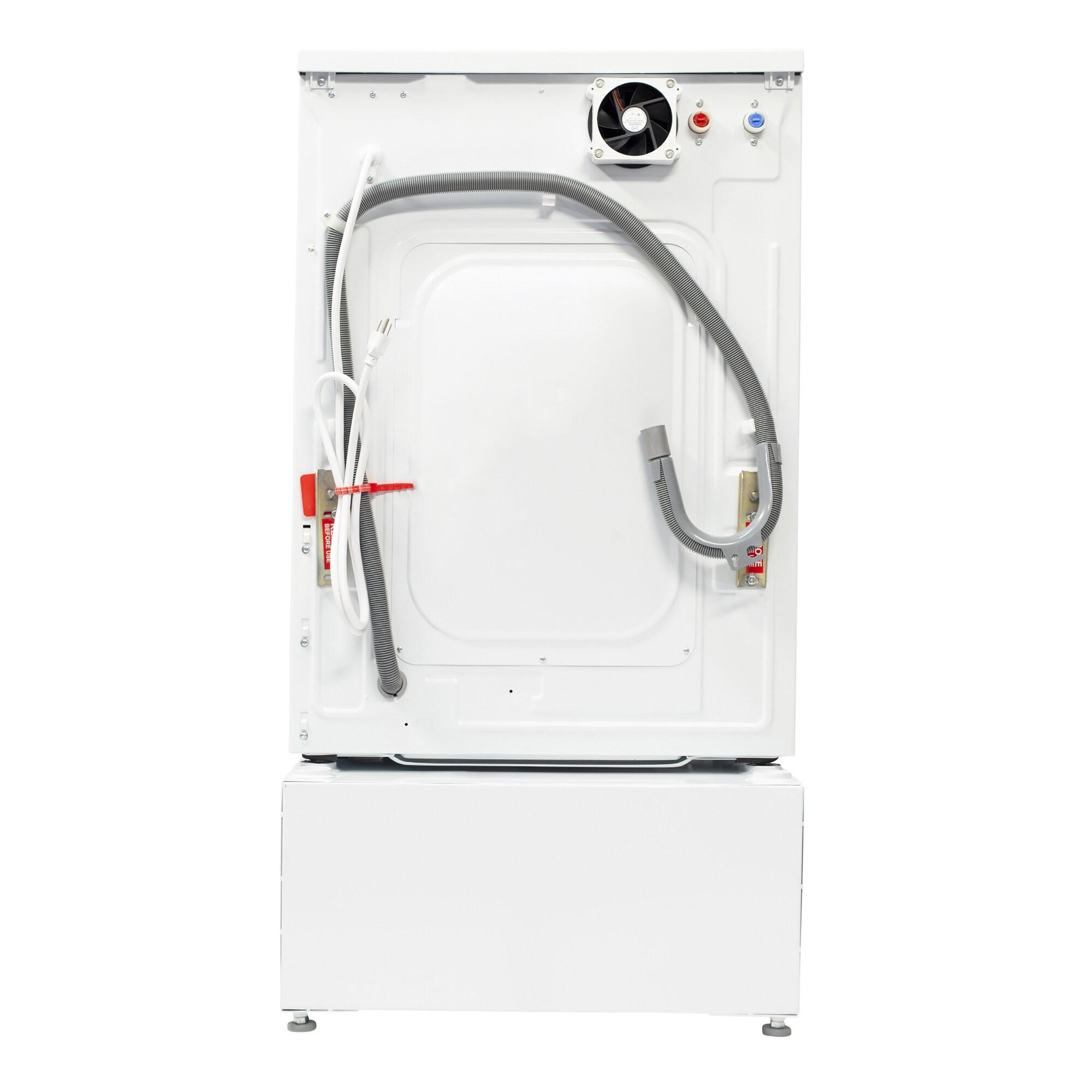 Equator Advanced Appliances Equator All-in-one Washer Dryer Ventless FULLY BUILTIN 0-CLEARANCE 1.62cf/15lbs 110V 1400RPM + Pedestal EZ 4700 C + PDL 4455 White