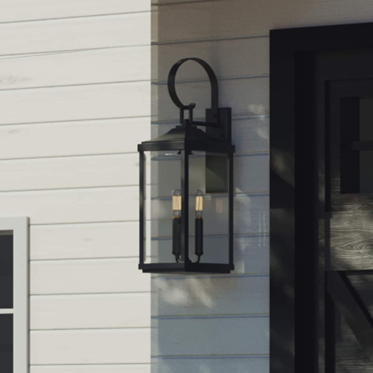 Progress Lighting Gibbes Street 3-Light Wall Lantern in Antique Bronze with Clear Beveled Glass