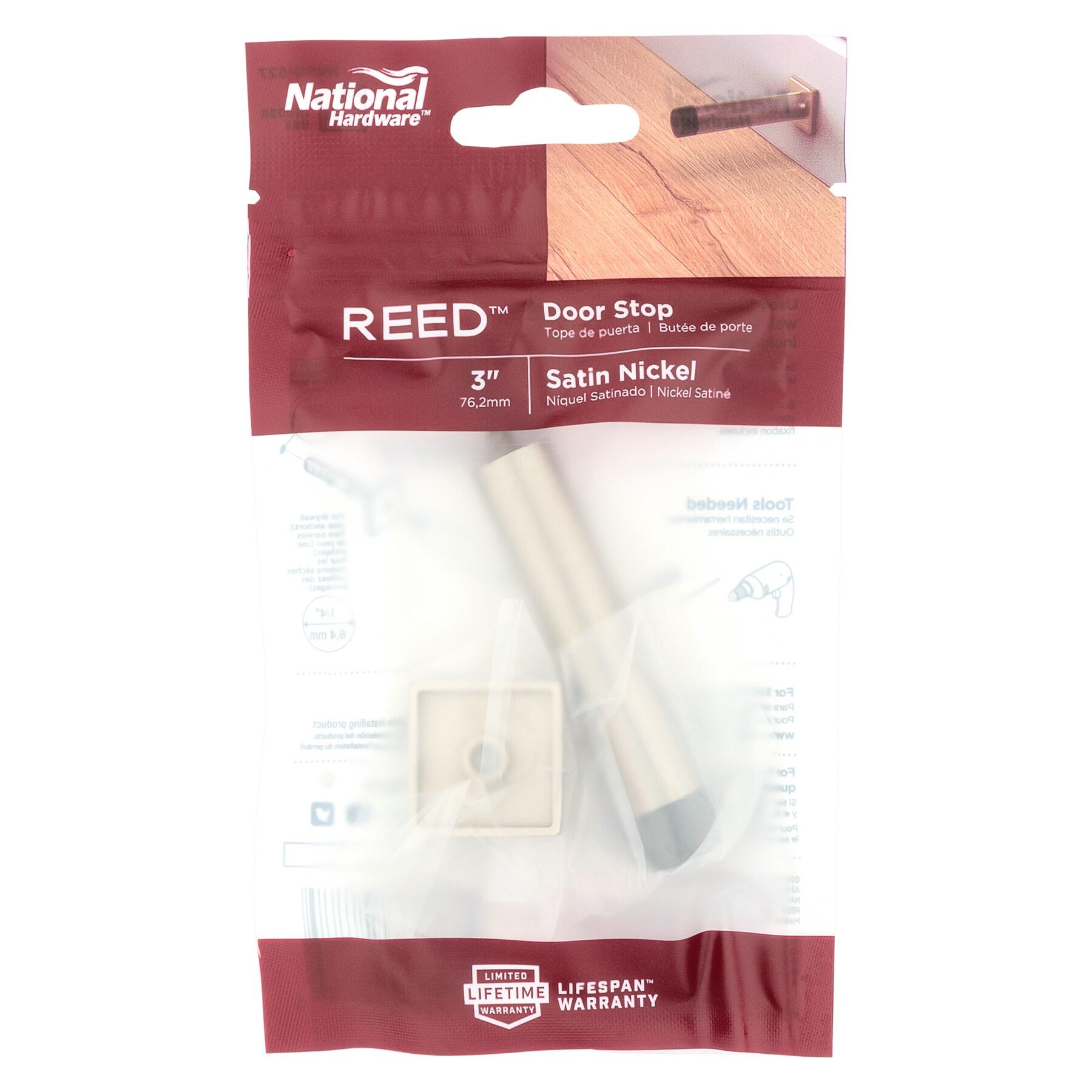National Hardware - V251 Reed Door Stop - Satin Nickel