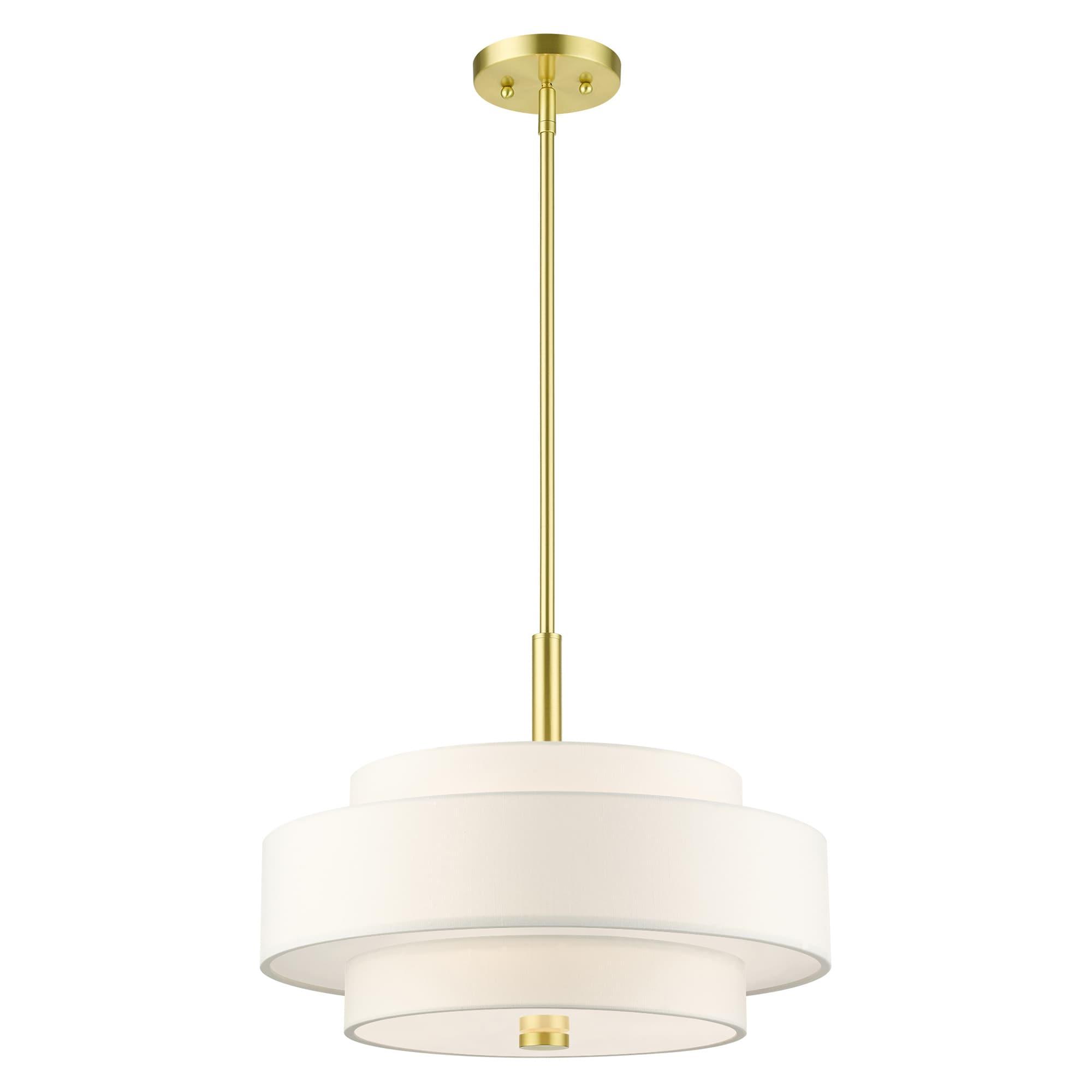 Livex Lighting Meridian 4 - Light Chandelier in  Satin Brass