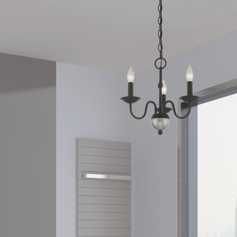 Livex Lighting Windsor 3 - Light Chandelier in  Black