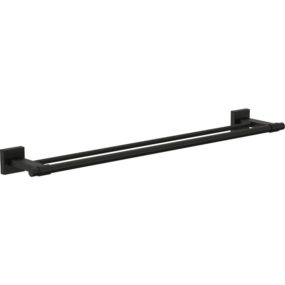 Maxted 24 Inch Matte Black Double Towel Bar