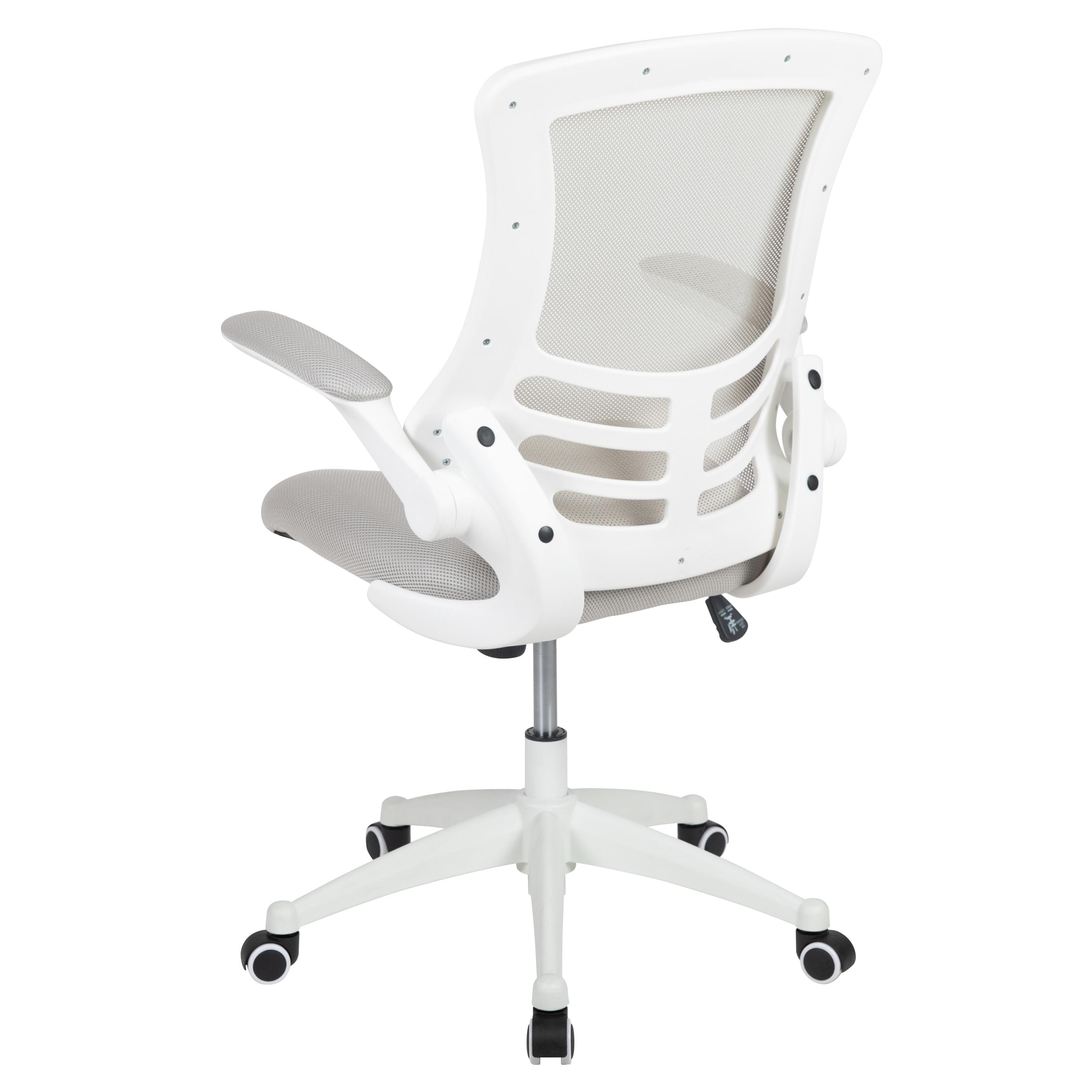 Jayetta Mid-Back Mesh Swivel Ergonomic Office Chair with Flip-Up Arms by Flash Furniture