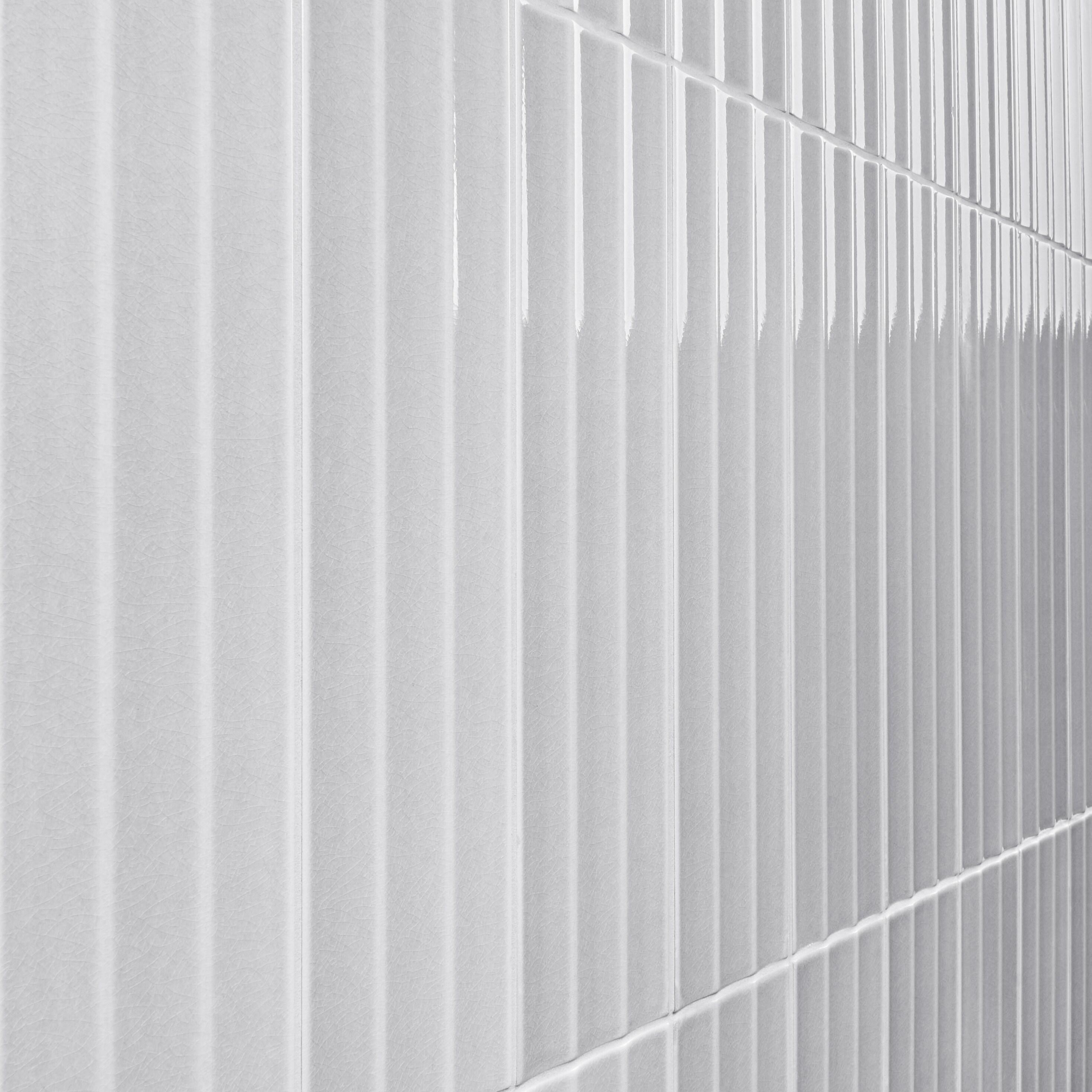 Radiant Fluted 4.43'' W x 17.62'' L Crackled Ceramic Subway Wall Tile (9.26 Sq. Ft. / Case)