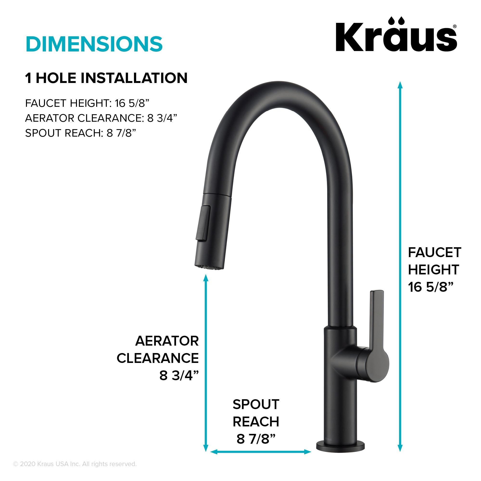 KRAUS Oletto Single Handle Pull Down Kitchen Faucet