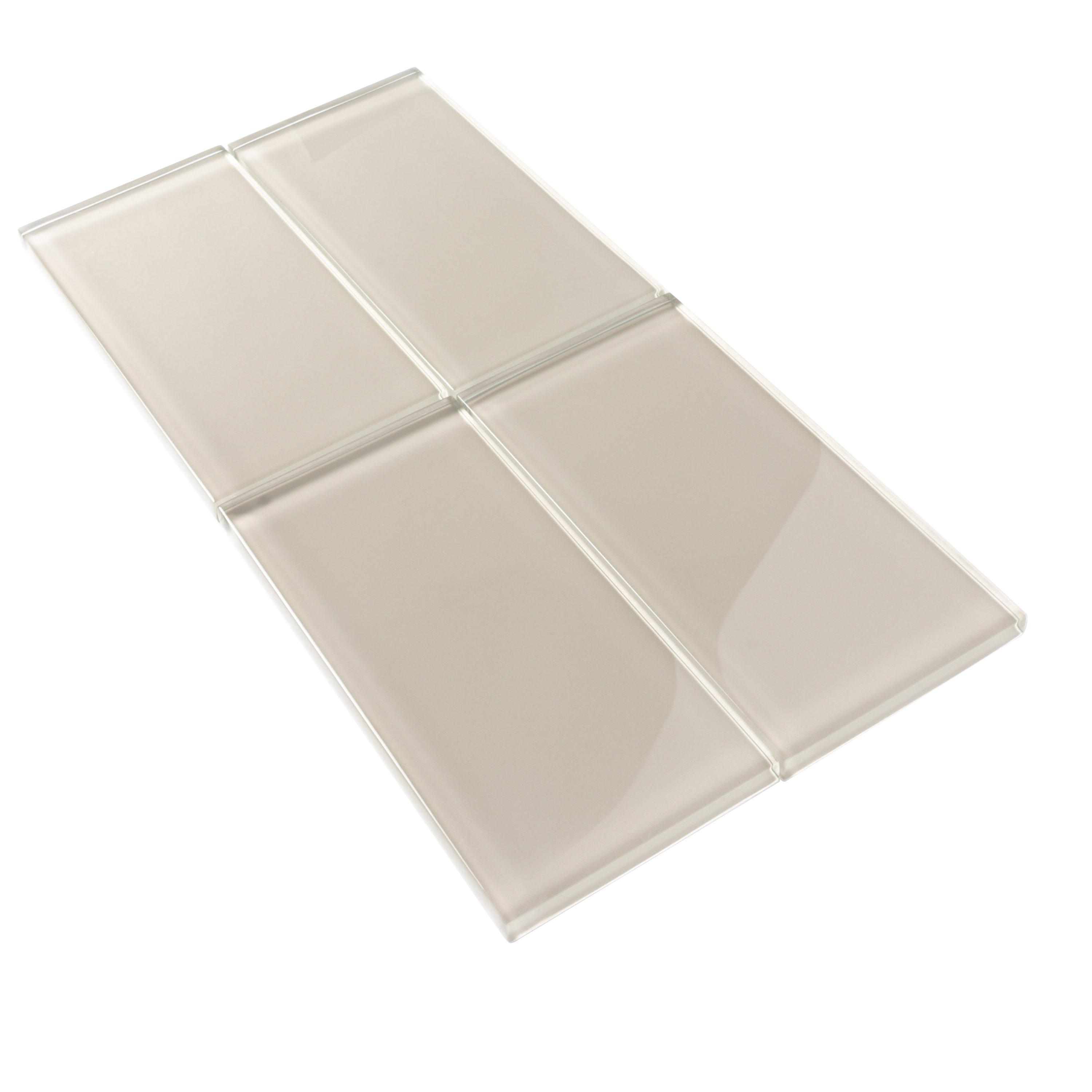 40 pack Lace White 3 in. x 6 in. Polished Glass Subway Wall Tile (5 sq. ft./Case)