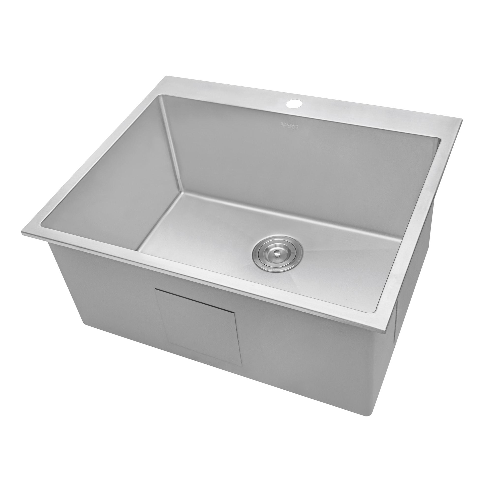 22 x 12 in. Topmount Laundry Deep Utility Sink with 16 Gauge Stainless Steel
