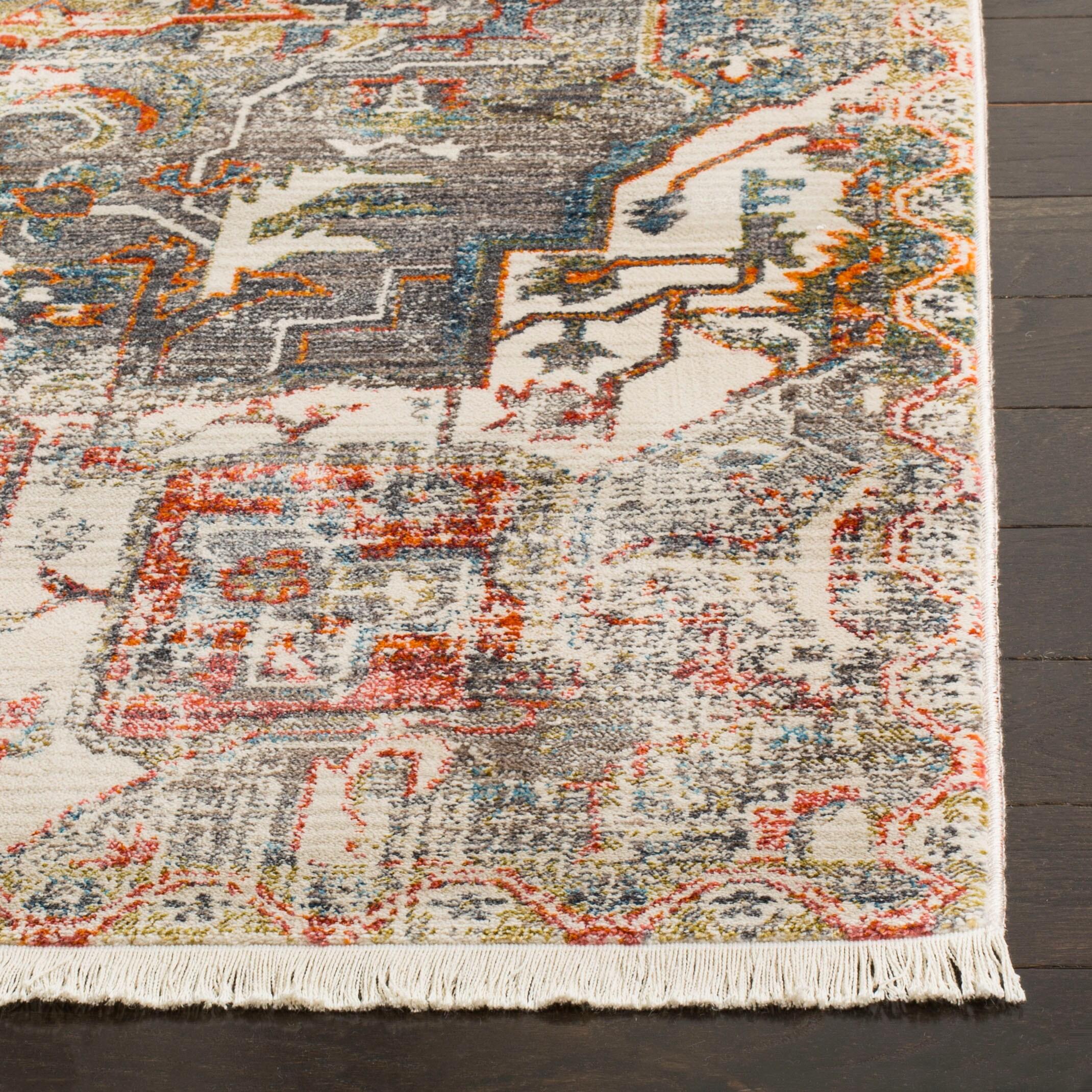 Vintage Persian VTP475 Power Loomed Indoor Runner Rug - Charcoal/Olive - 2'2"x8' - Safavieh.