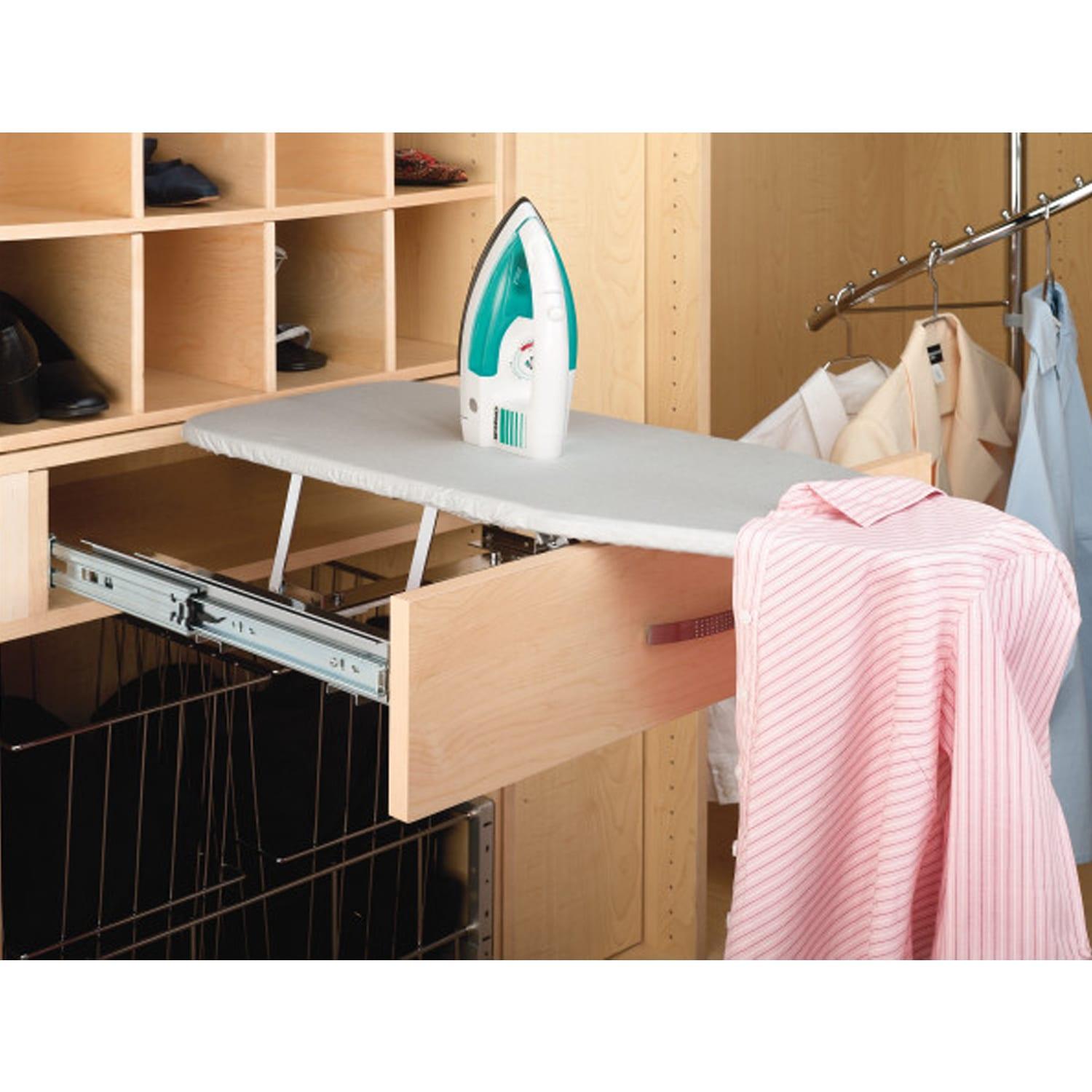 Rev-A-Shelf Retractable Pull Out Stowaway Closet Ironing Board, Gray