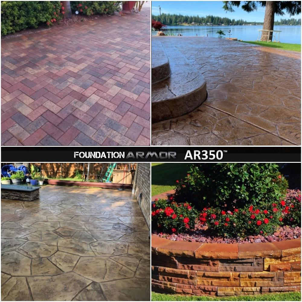 5 GAL Armor AR350 Pro-Grade Solvent Based Acrylic Wet Look Low Gloss Concrete And Paver Sealer