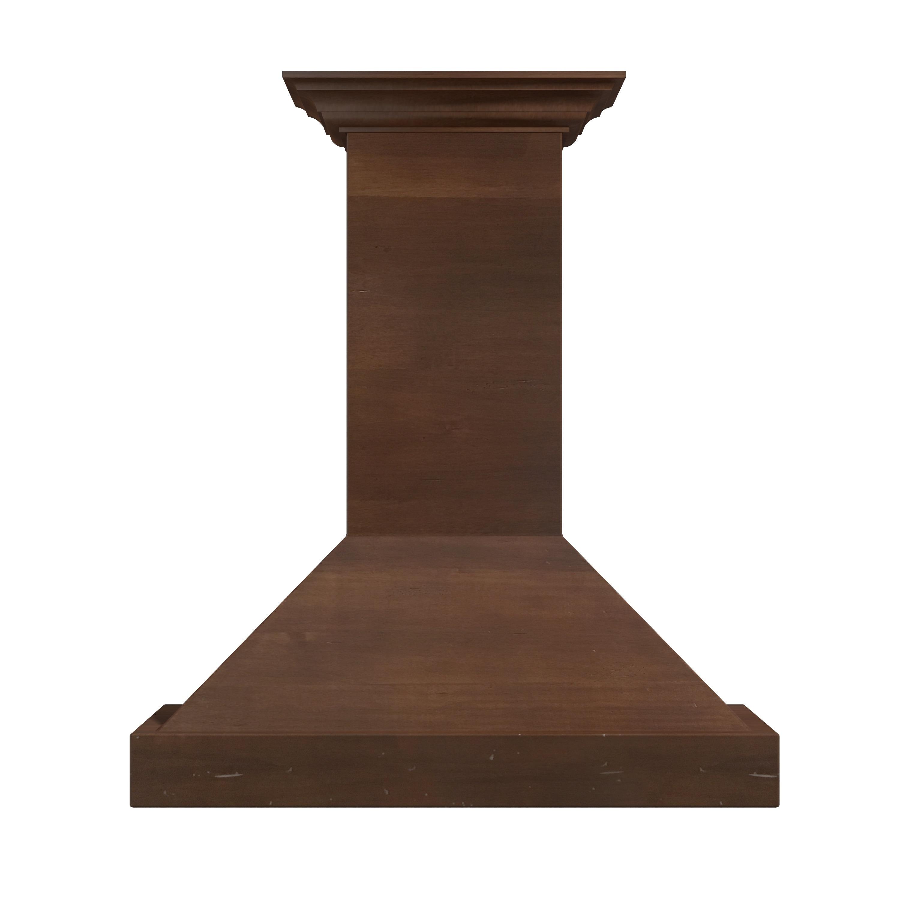 ZLINE 36" Convertible Vent Wooden Wall Mount Range Hood in Walnut