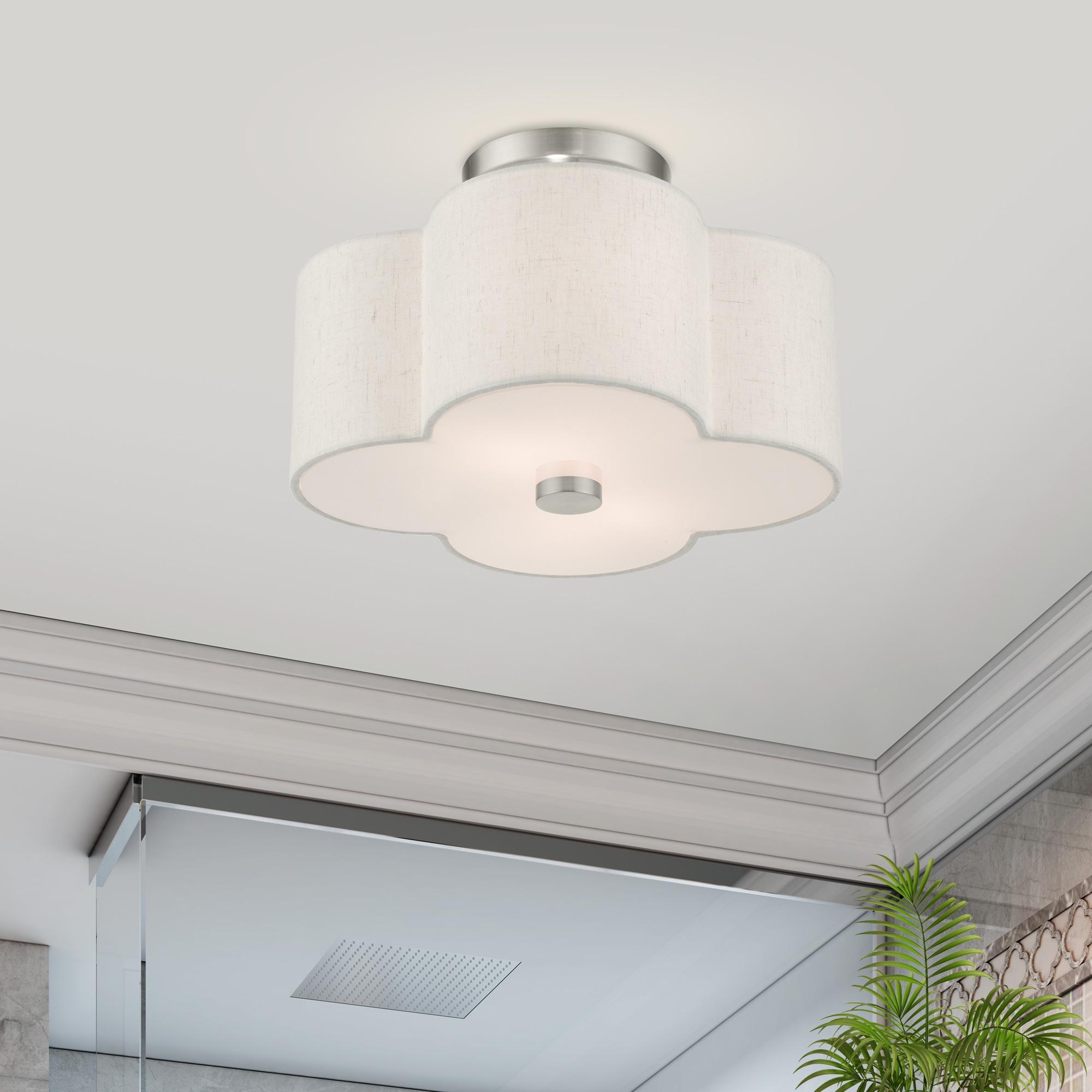 Livex Lighting Solstice 2 - Light Semi-Flush Mount in  Brushed Nickel