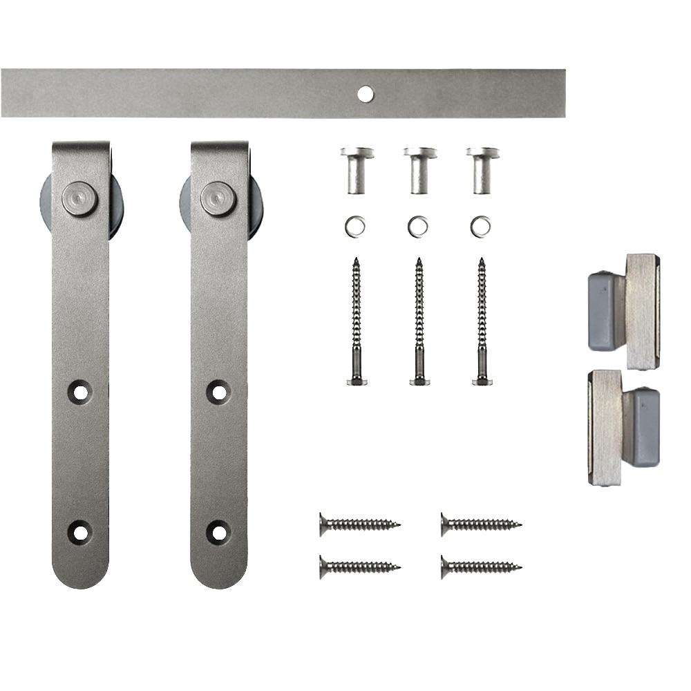 Quiet Glide Hook Mini Standard Single Track Barn Door Hardware Kit (Door Not Included)