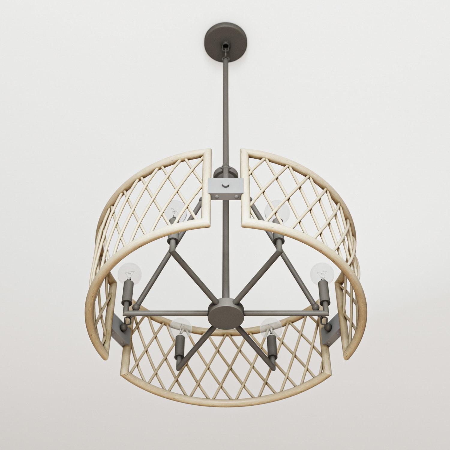Kichler Lighting - Six Light Chandelier - Chandelier Round Pendant - Rustic