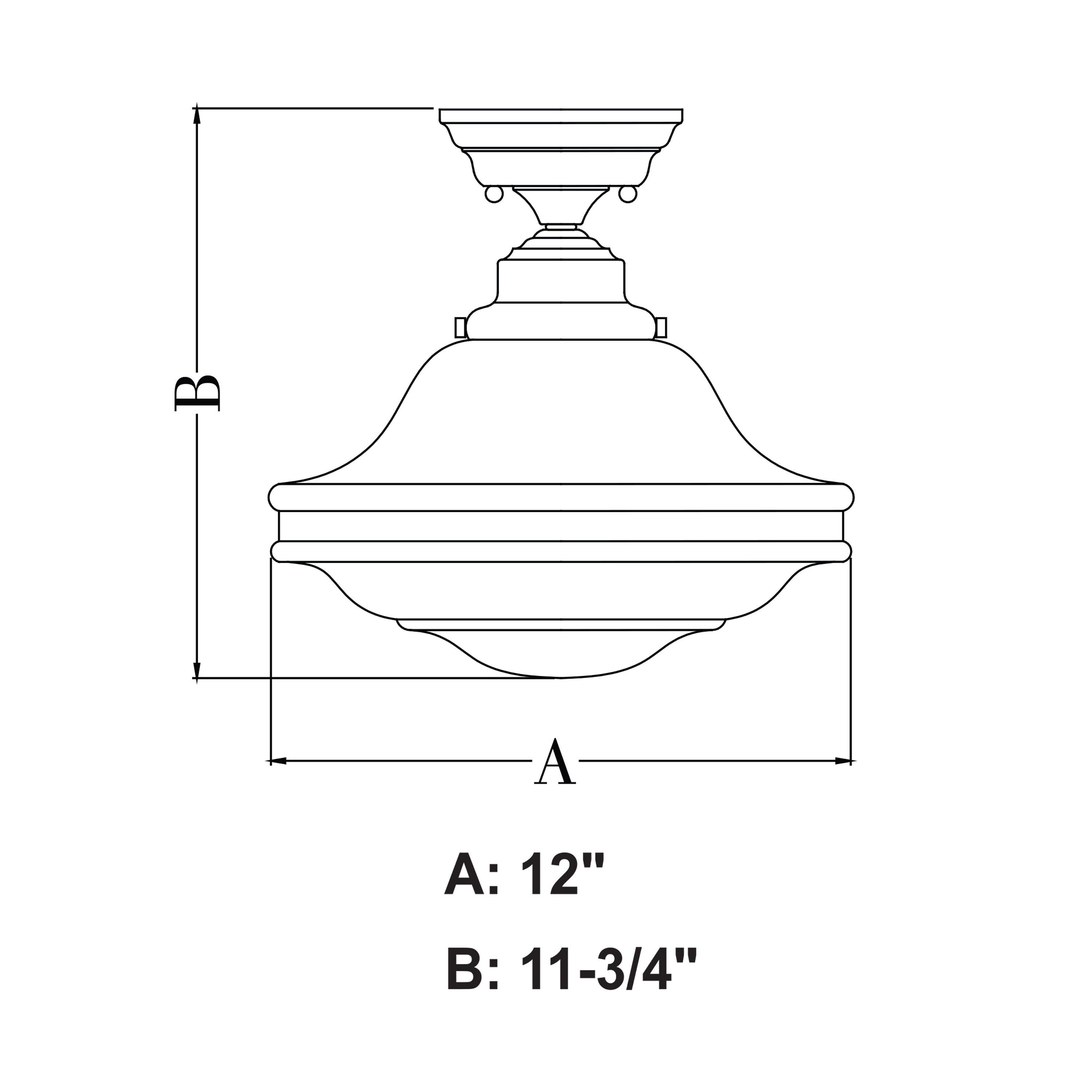 Vaxcel Huntley 1 - Light Flush Mount in  Satin Nickel