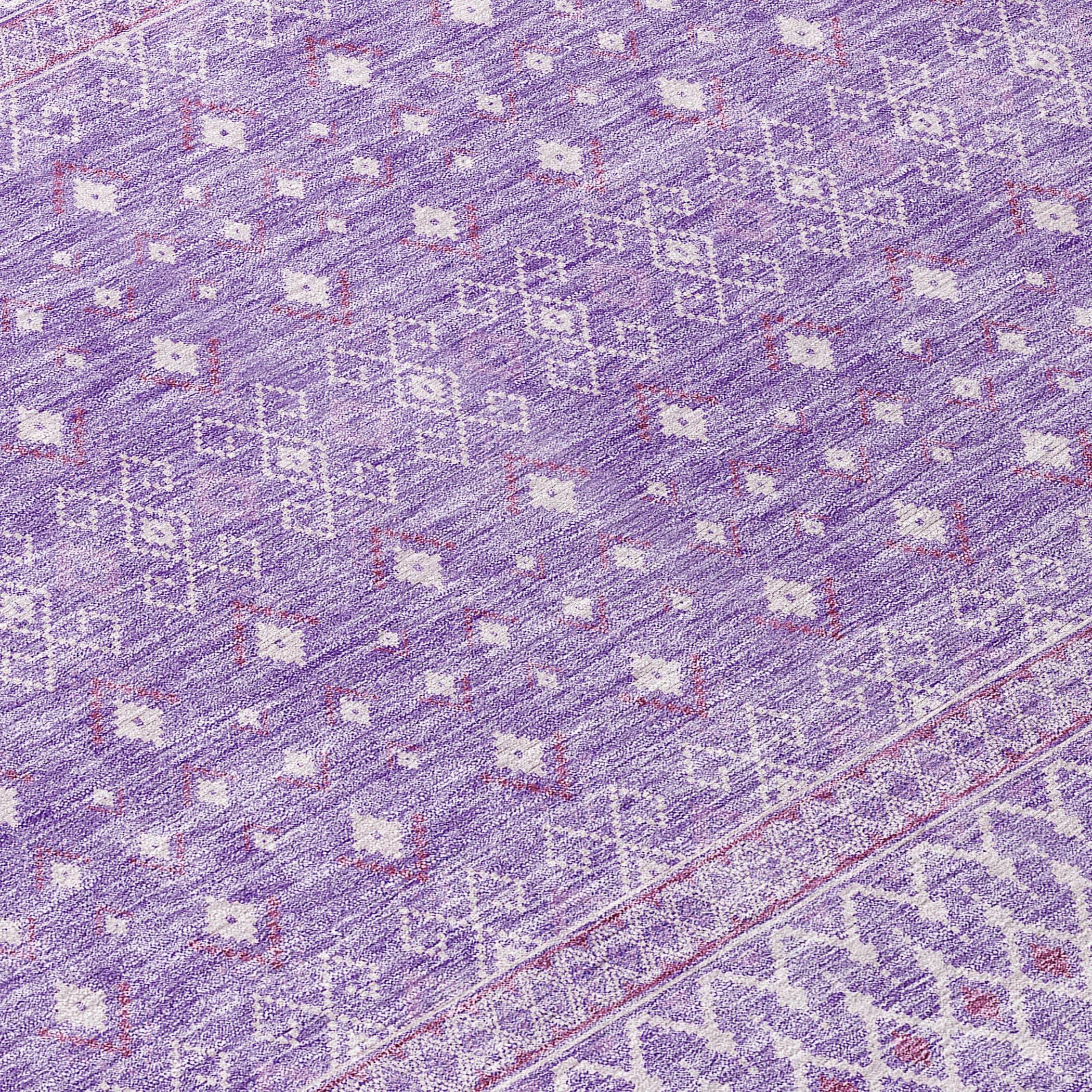 Addison Rugs Chantille Indoor/Outdoor Transitional Boho Lavender Washable Rectangle Rug, 3' x 5'