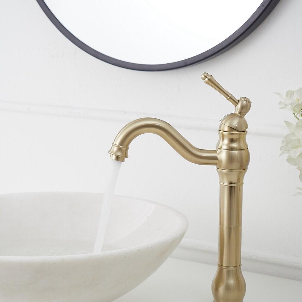 VIBRANTBATH 9310-BG Vessel Sink Faucet Single-handle Bathroom Faucet with Drain Assembly
