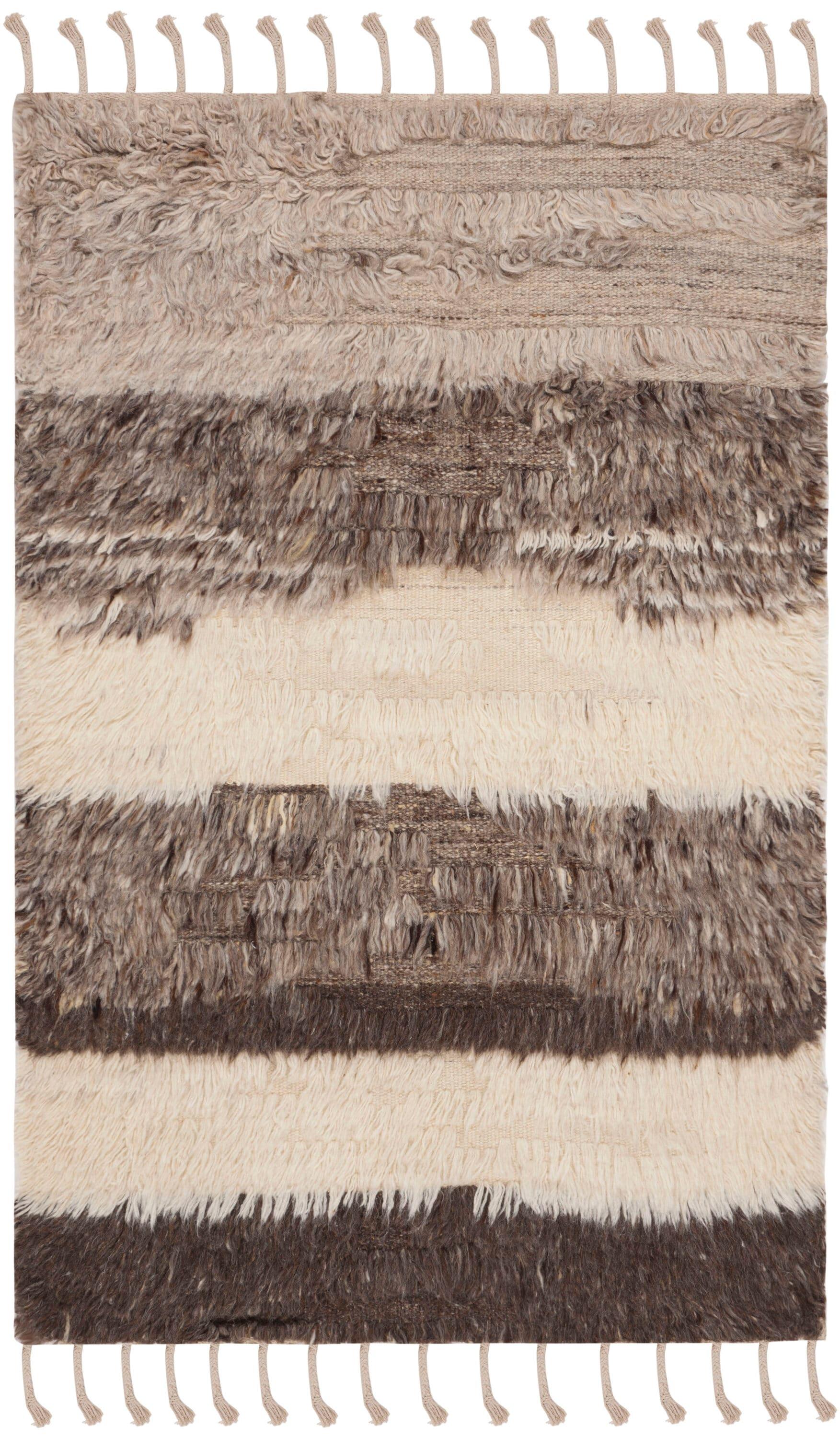 Kenya KNY226 Hand Knotted Accent Rug - Ivory/Grey - 3'x5' - Safavieh.