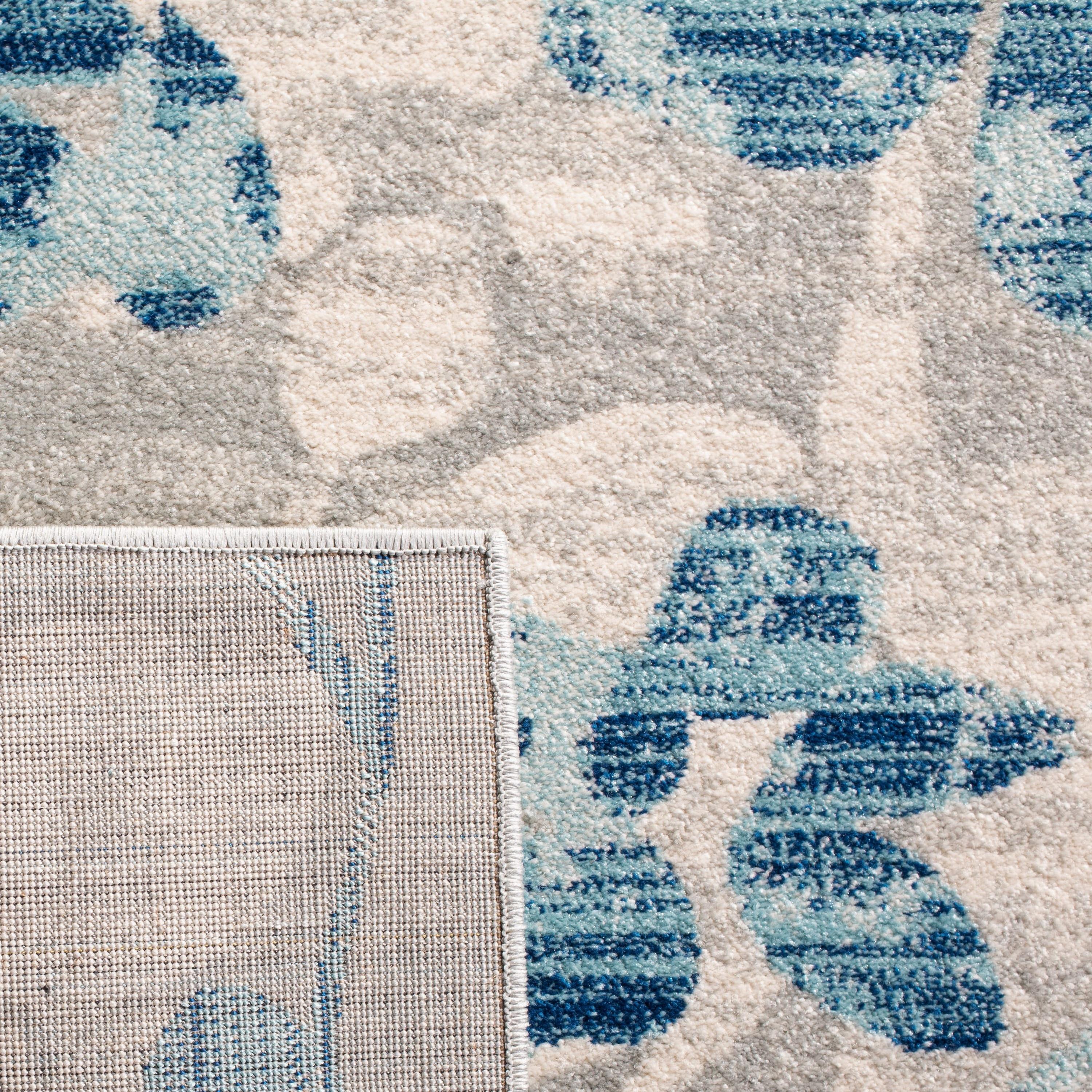 Evoke EVK236 Power Loomed Area Rug - Grey/Light Blue - 6'7"x9' - Safavieh.