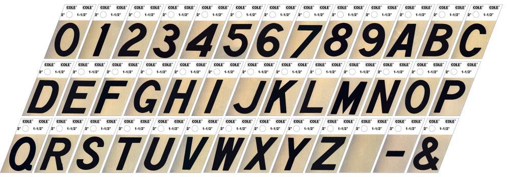 1.5-Inch Black and Gold Aluminum Reflective Number 8