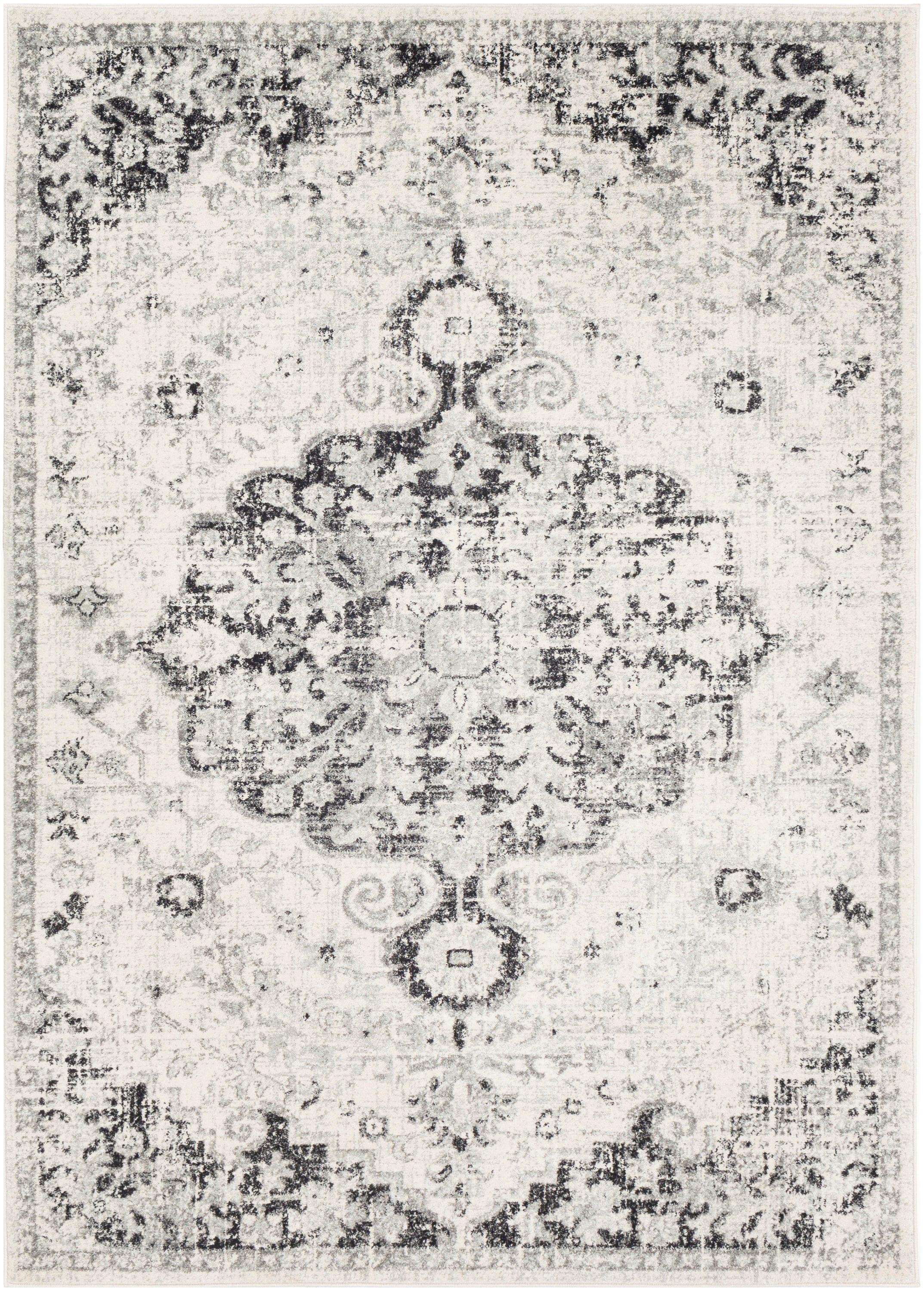 Livabliss 2'x3' Abby Traditional Rugs Cream: Stain & Fade-Resistant, Medium Pile, Indoor, Polypropylene