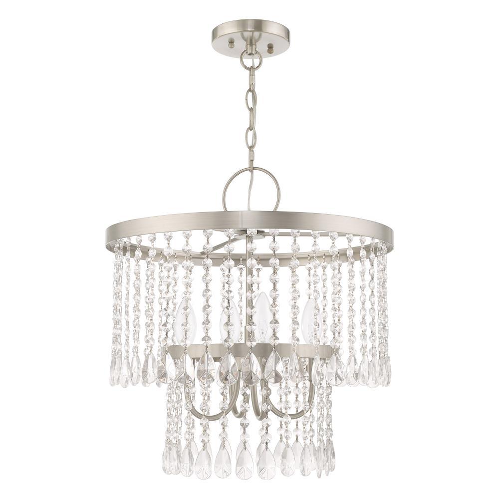 Livex Lighting Elizabeth 4 - Light Chandelier in  Brushed Nickel