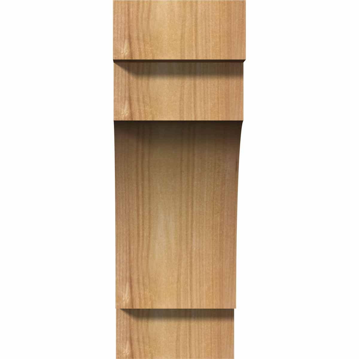 3 1/2"W x 6"D x 10"H Mediterranean Smooth Corbel, Western Red Cedar