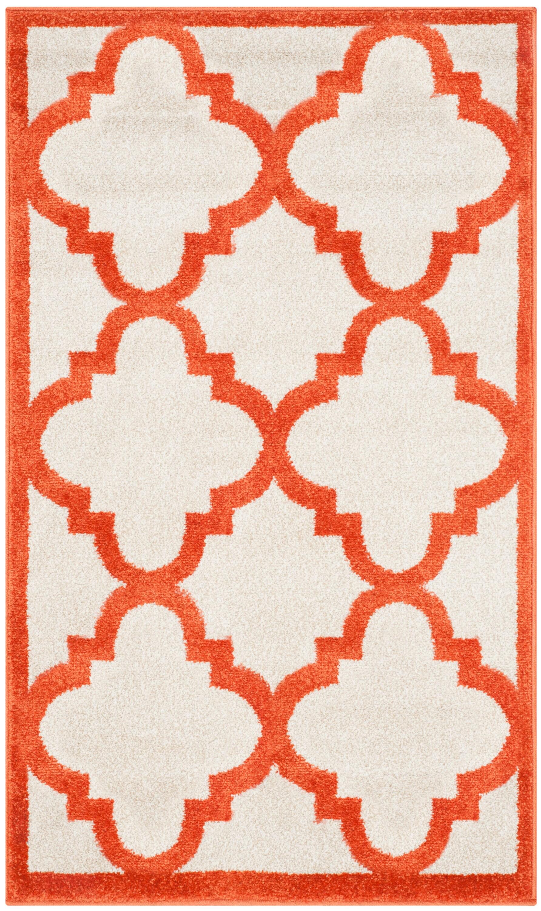 Amherst AMT423 Power Loomed Indoor Accent Rug - Beige/Orange - 2'6"x4' - Safavieh