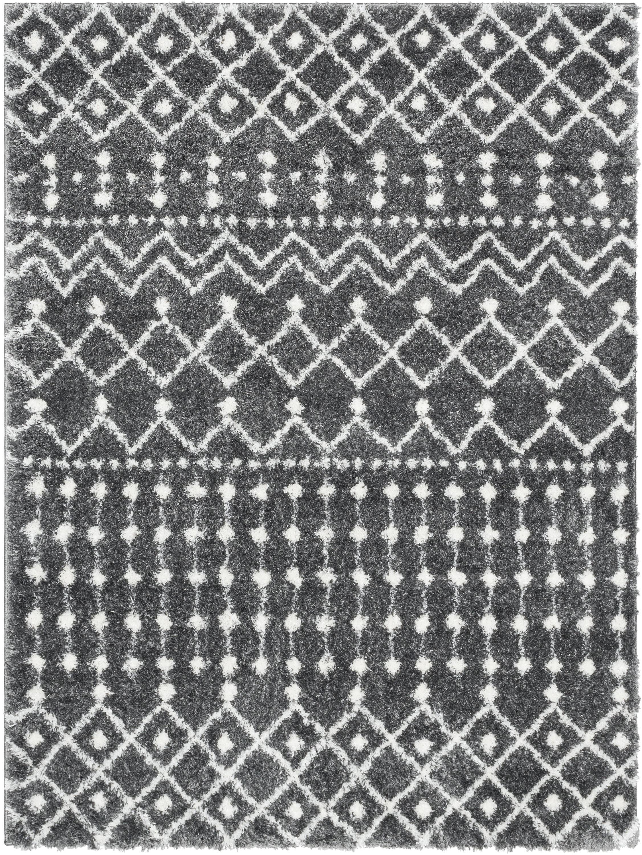 Well Woven Celeste Moroccan Area Rug, 3.92' x 5.25', Irresistibly Thick Shag Pile, Easy To Clean