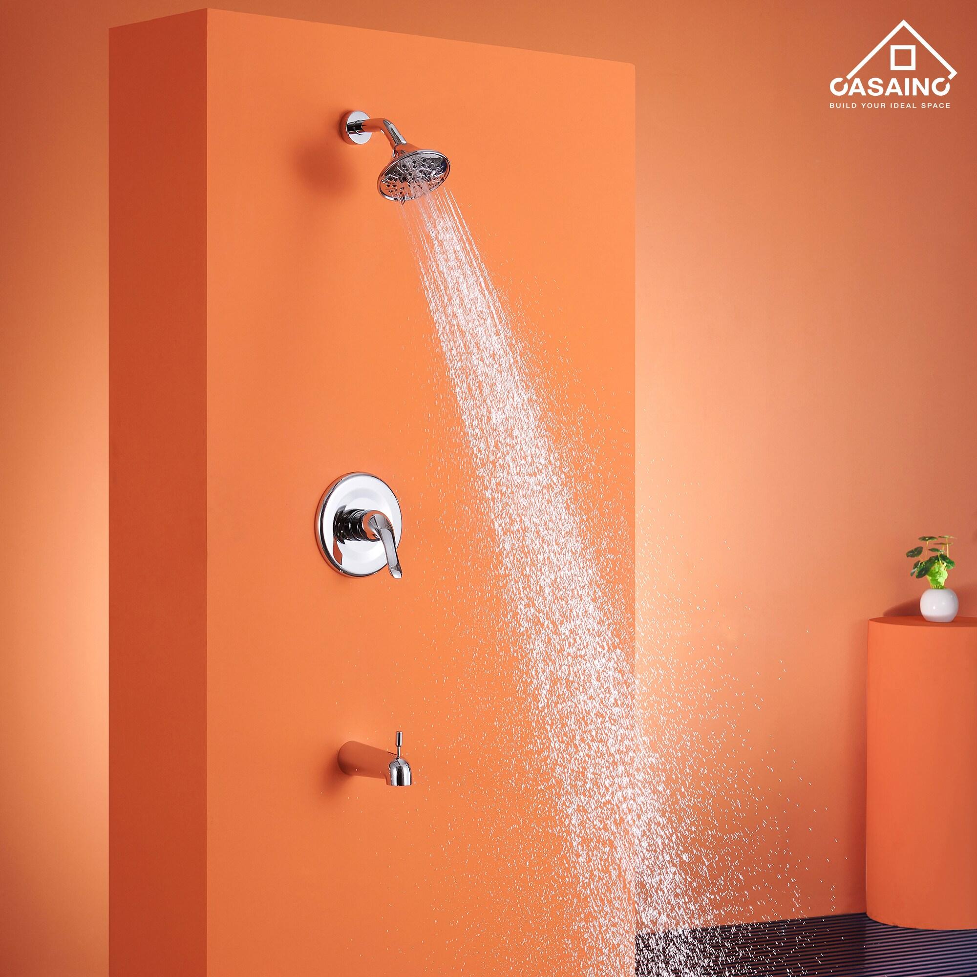 CASAINC HM-B202-SQ-CP All-In-One Kit with Rough in-Valve