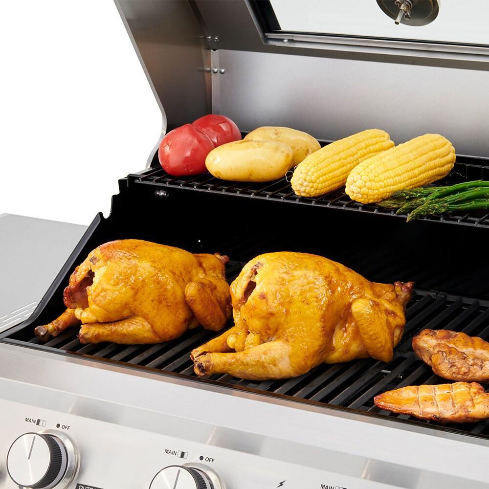 Monument Grills Mesa 400M 4-Burner Liquid Propane 52000 BTU Gas Grill with Side Burner and Cabinet