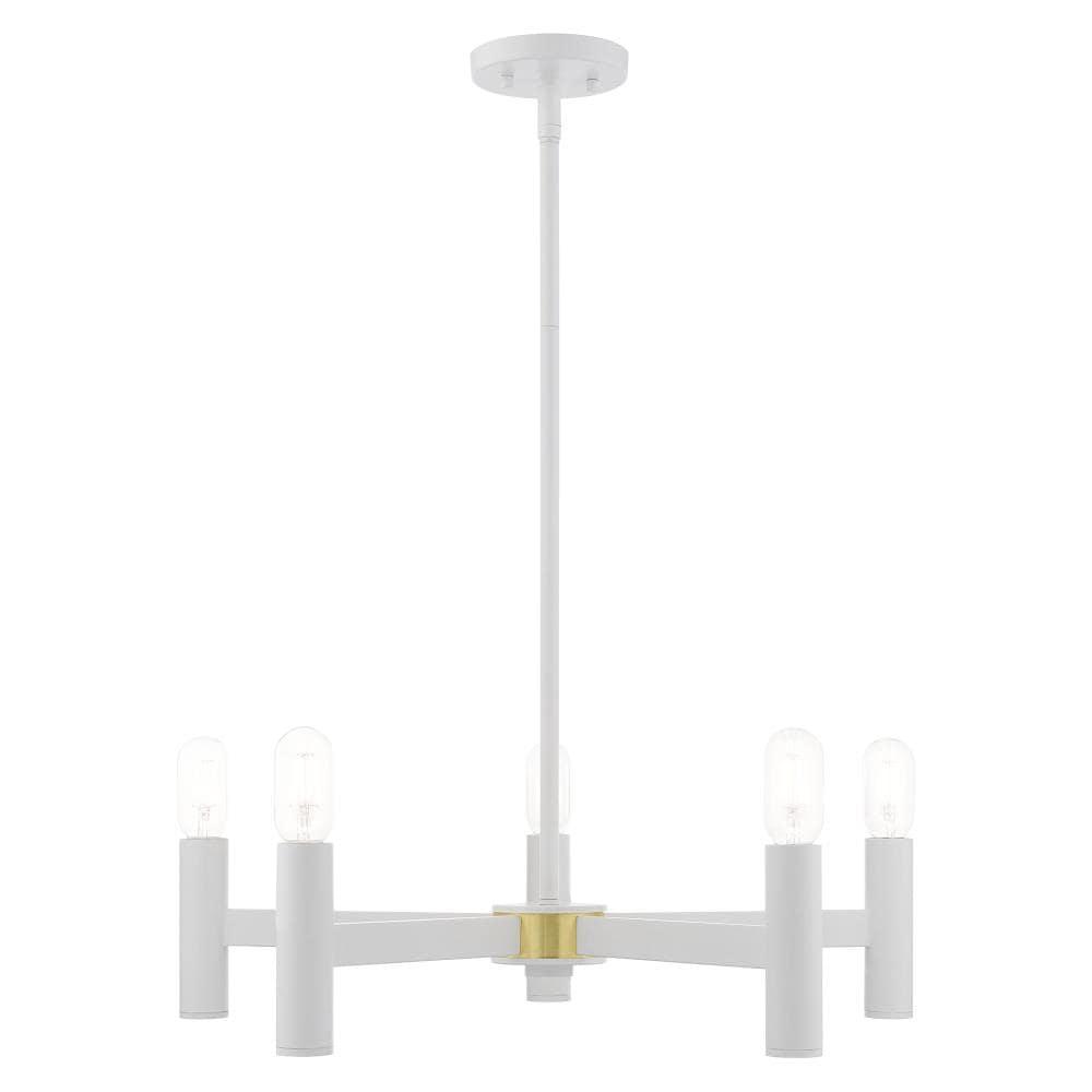 Livex Lighting Copenhagen 5 - Light Chandelier in  White
